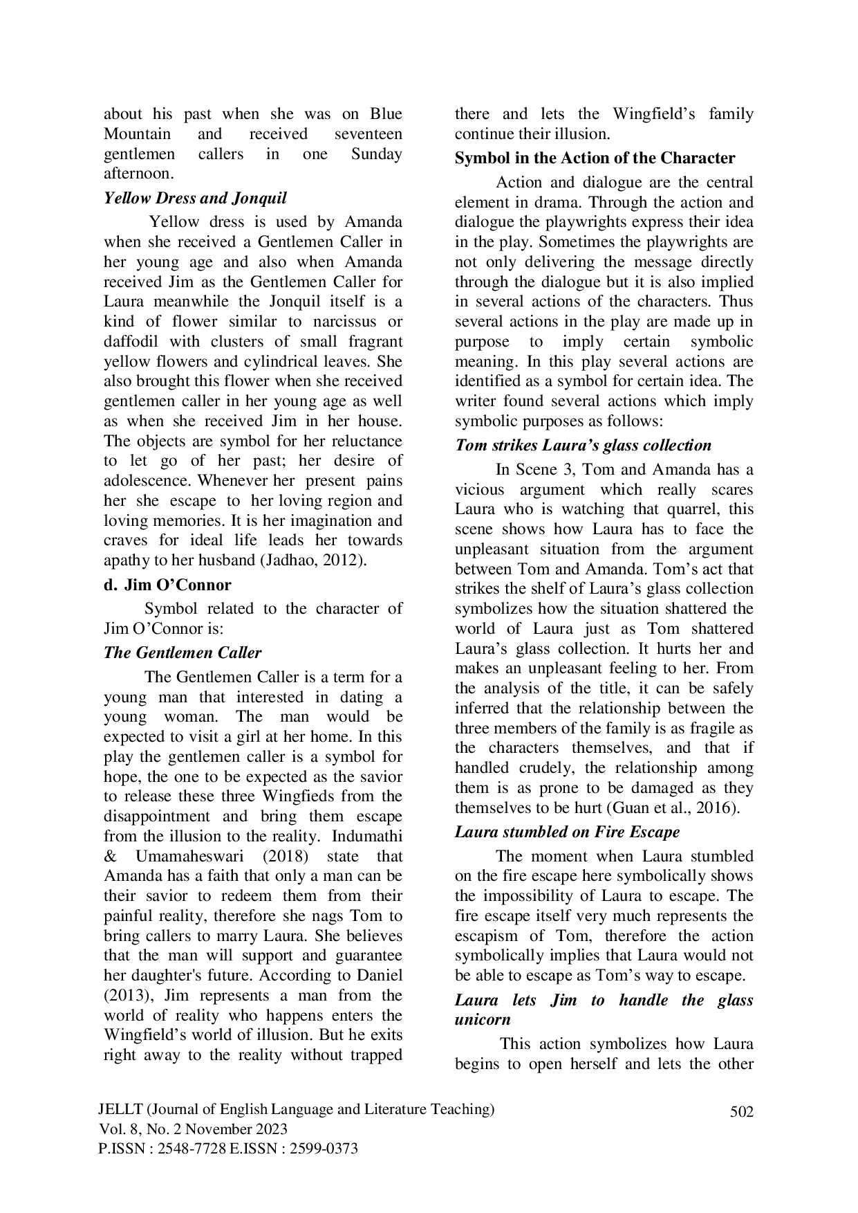 JURIS An Analysis of Symbolism in Tennessee Williams Play The Glass Menagerie