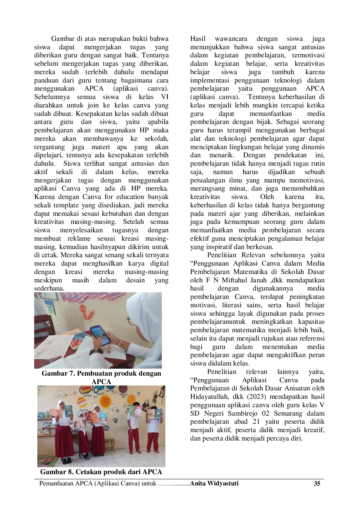 JURIS Pemanfaatan Apca Aplikasi Canva Untuk Meningkatkan Minat Belajar Dan Kreativitas Siswa