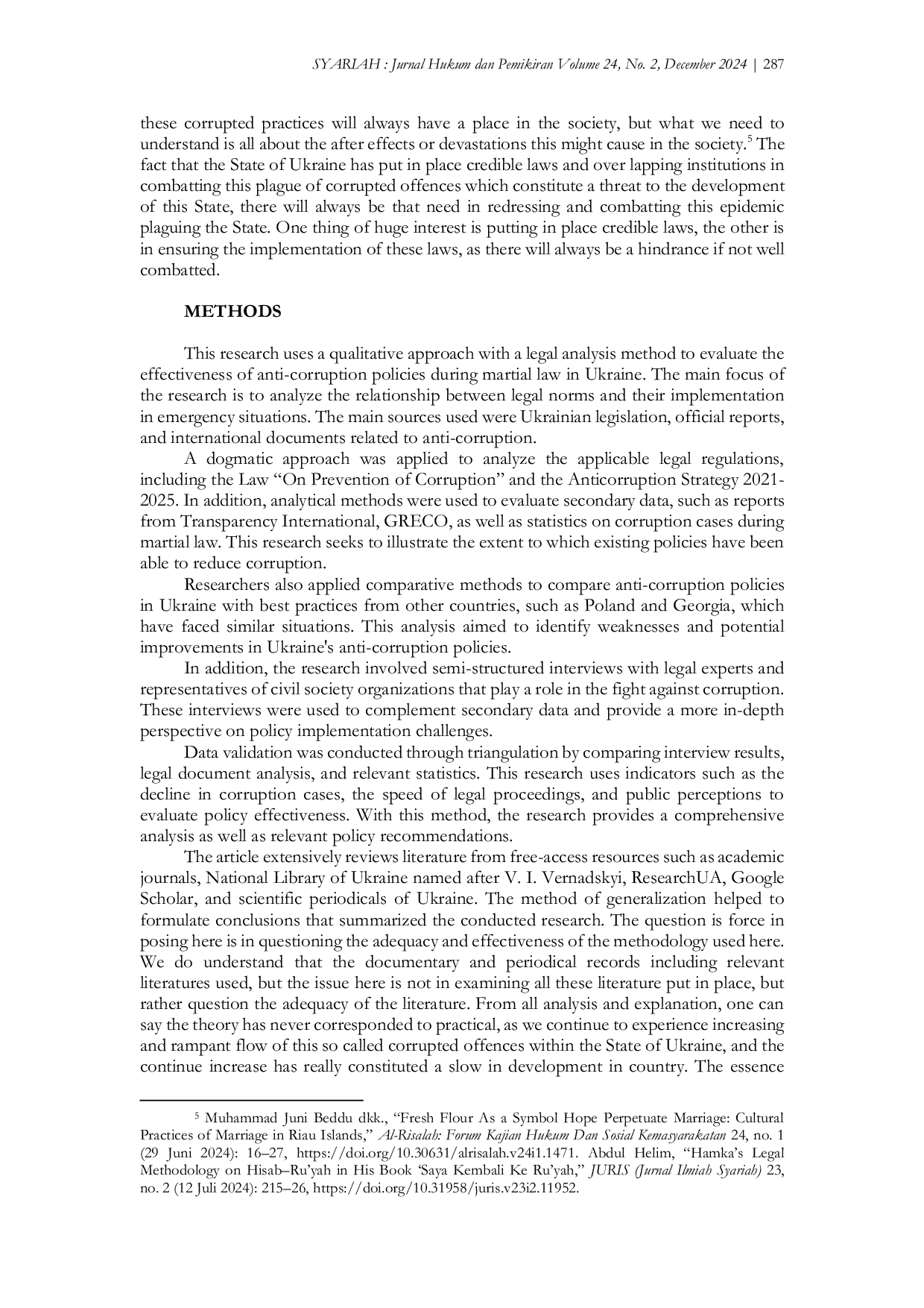 JURIS Mengevaluasi Kembali Pandangan dalam Pemberantasan Tindak Pidana Korupsi di Masa Darurat Militer