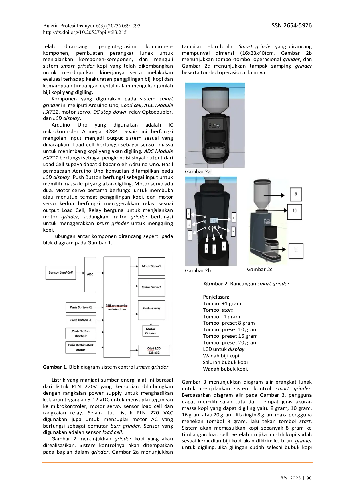 JURIS Rancang Bangun Sistem Kontrol Smart Grinder Kopi Berbasis Arduino Uno