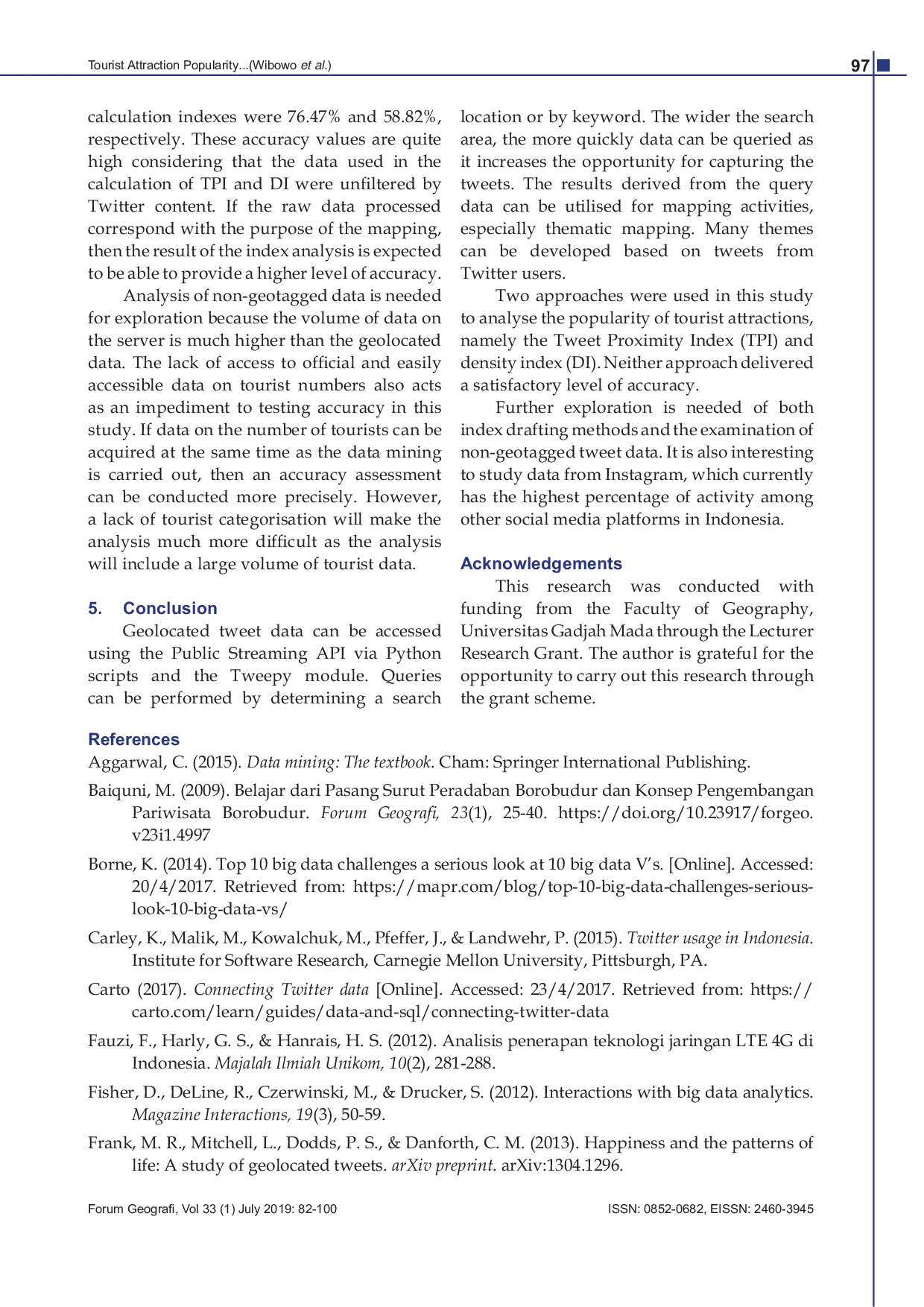 JURIS Tourist Attraction Popularity Mapping based on Geotagged Tweets