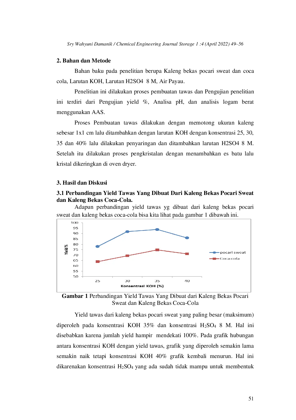 JURIS Pembuatan Tawas Dari Kaleng Bekas Berbahan Aluminium Untuk Penjernih Air Payau