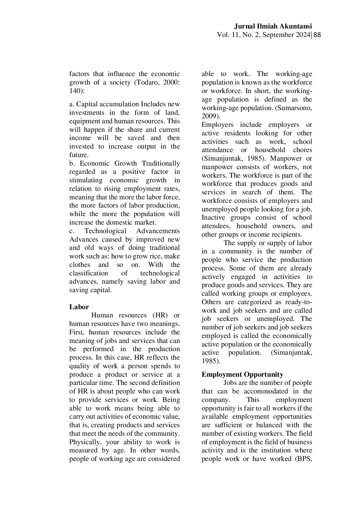 JURIS The Effect of National Economic Growth and Employment Opportunities on Indonesia s Poverty Rate