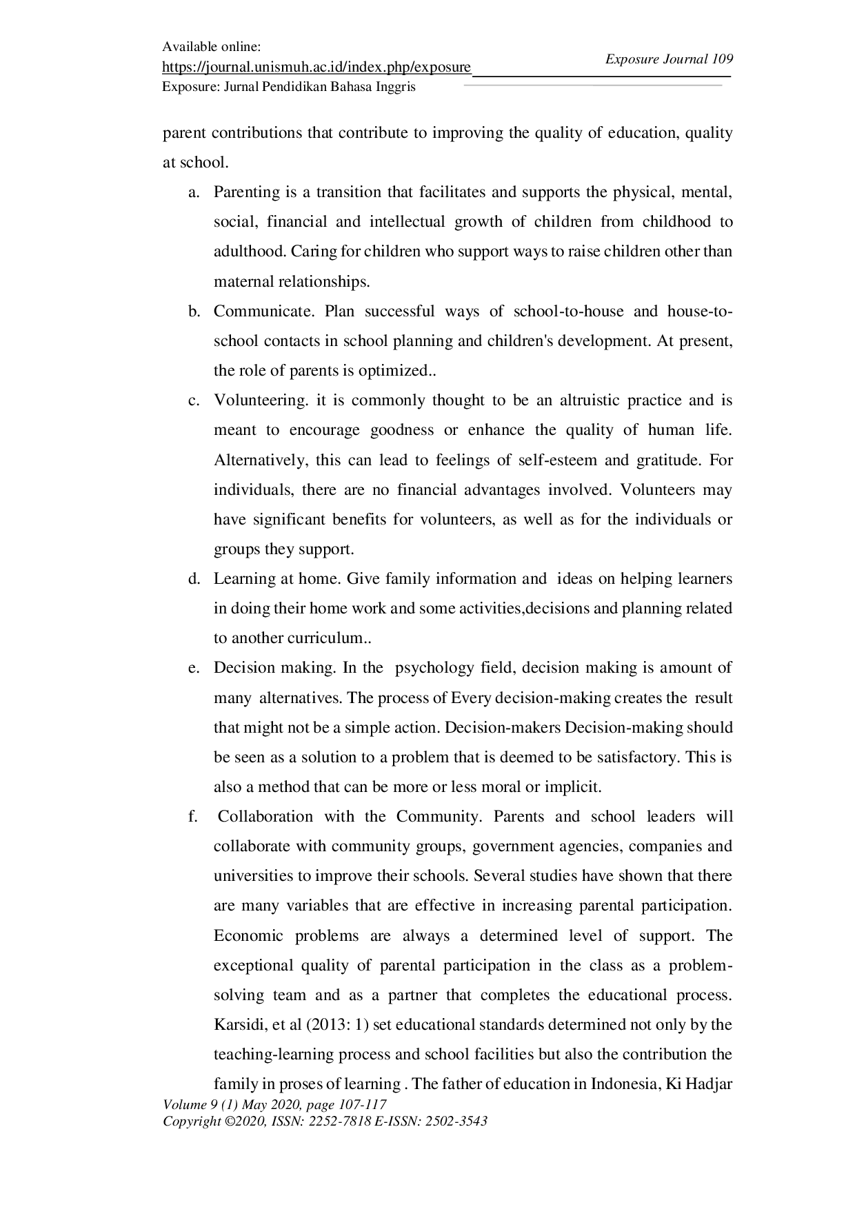 JURIS Teachers Roles and Parental Involvement Implementation of 2013 Curriculum