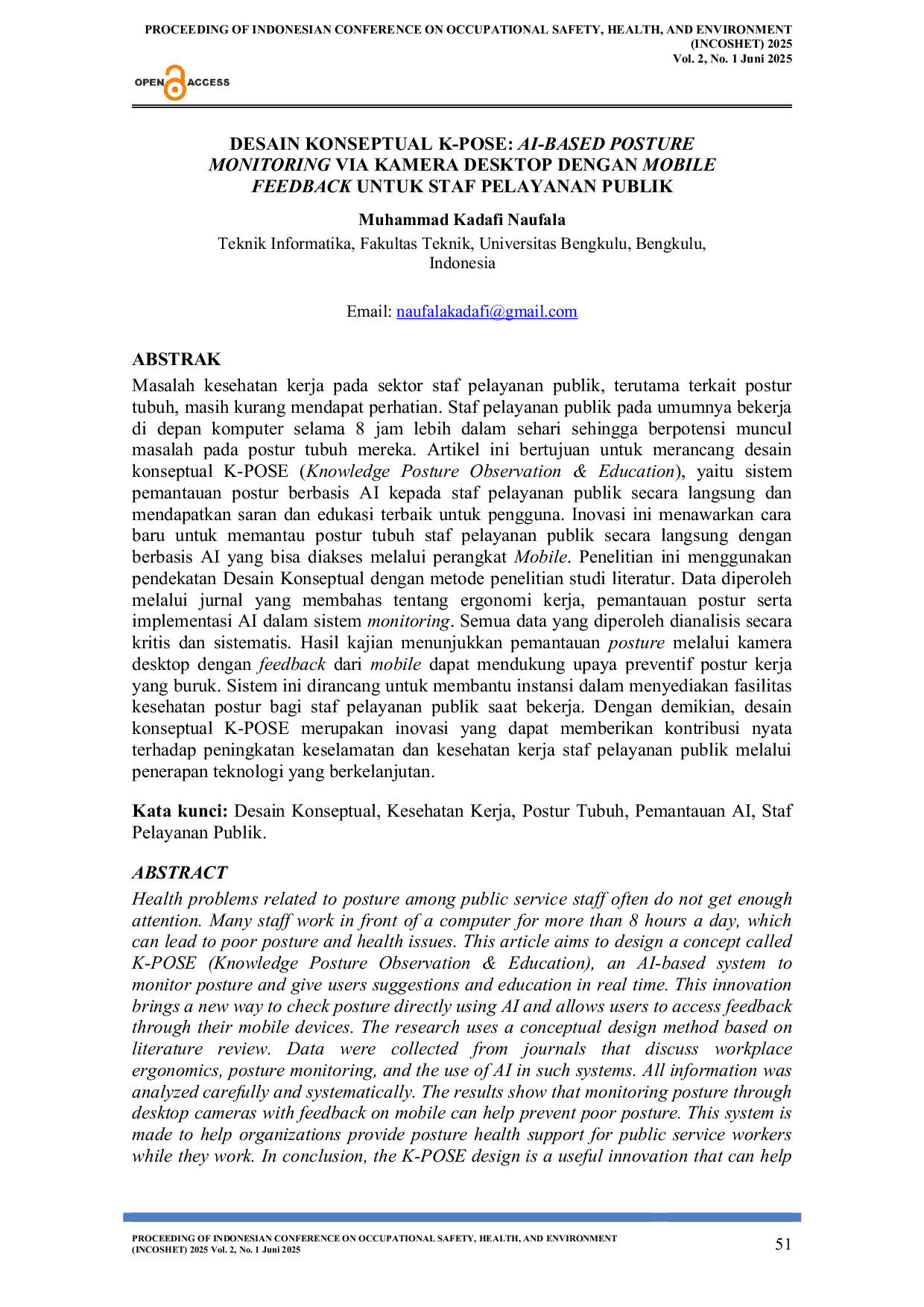 JURIS Desain Konseptual K Pose Ai Based Posture Monitoring Via Kamera Desktop Dengan Mobile Feedback Untuk Staf Pelayanan Publik
