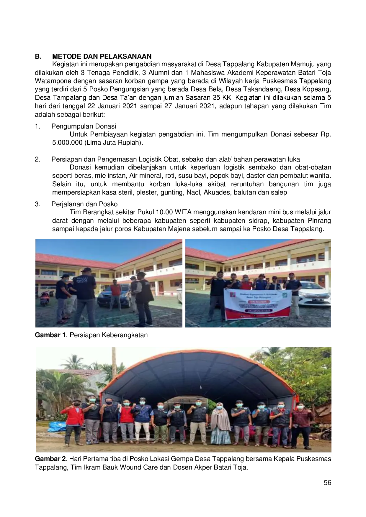 juris Relawan Aksi Peduli Gempa Mamuju Majene Kecamatan Tappalang Sulawesi Barat Tahun 2021