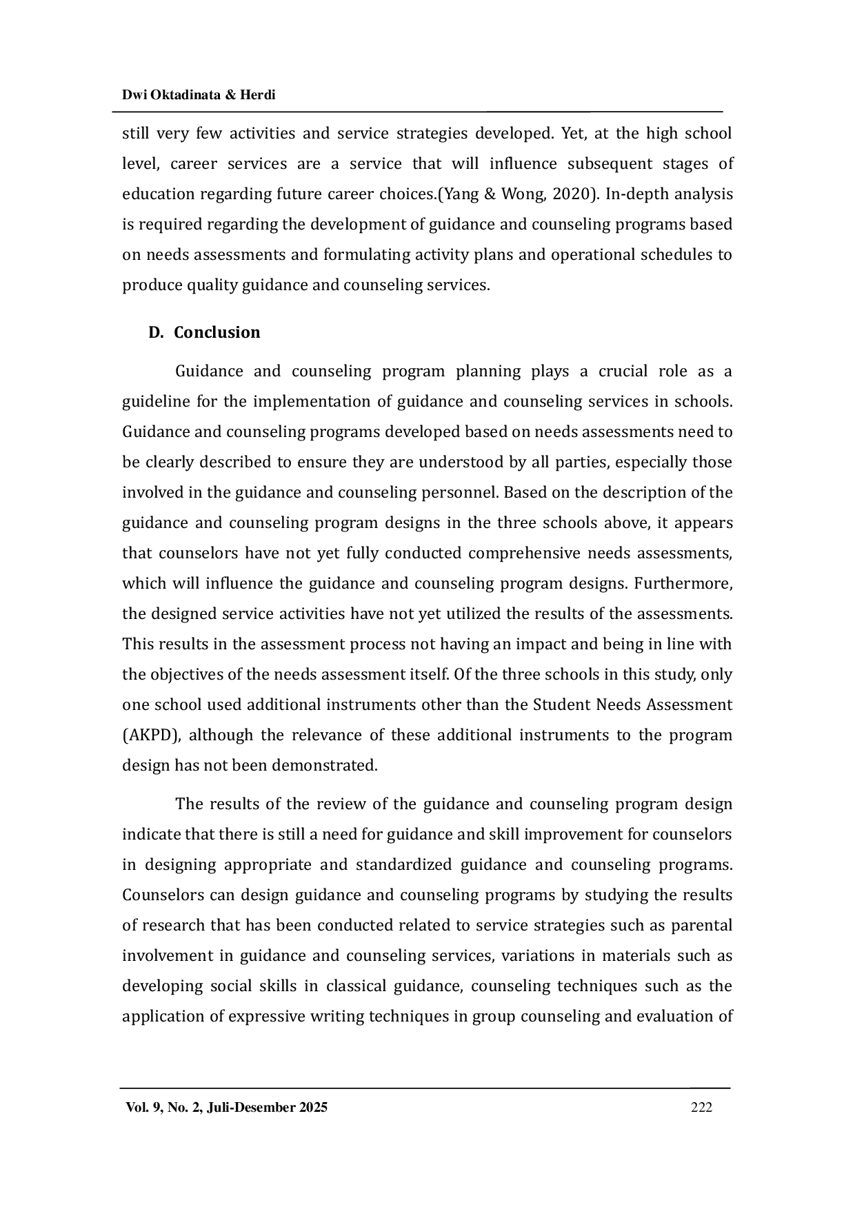 JURIS Overview of Guidance and Counseling Program Design at Senior High School SMA Level Compliance with Standardized Program Structure