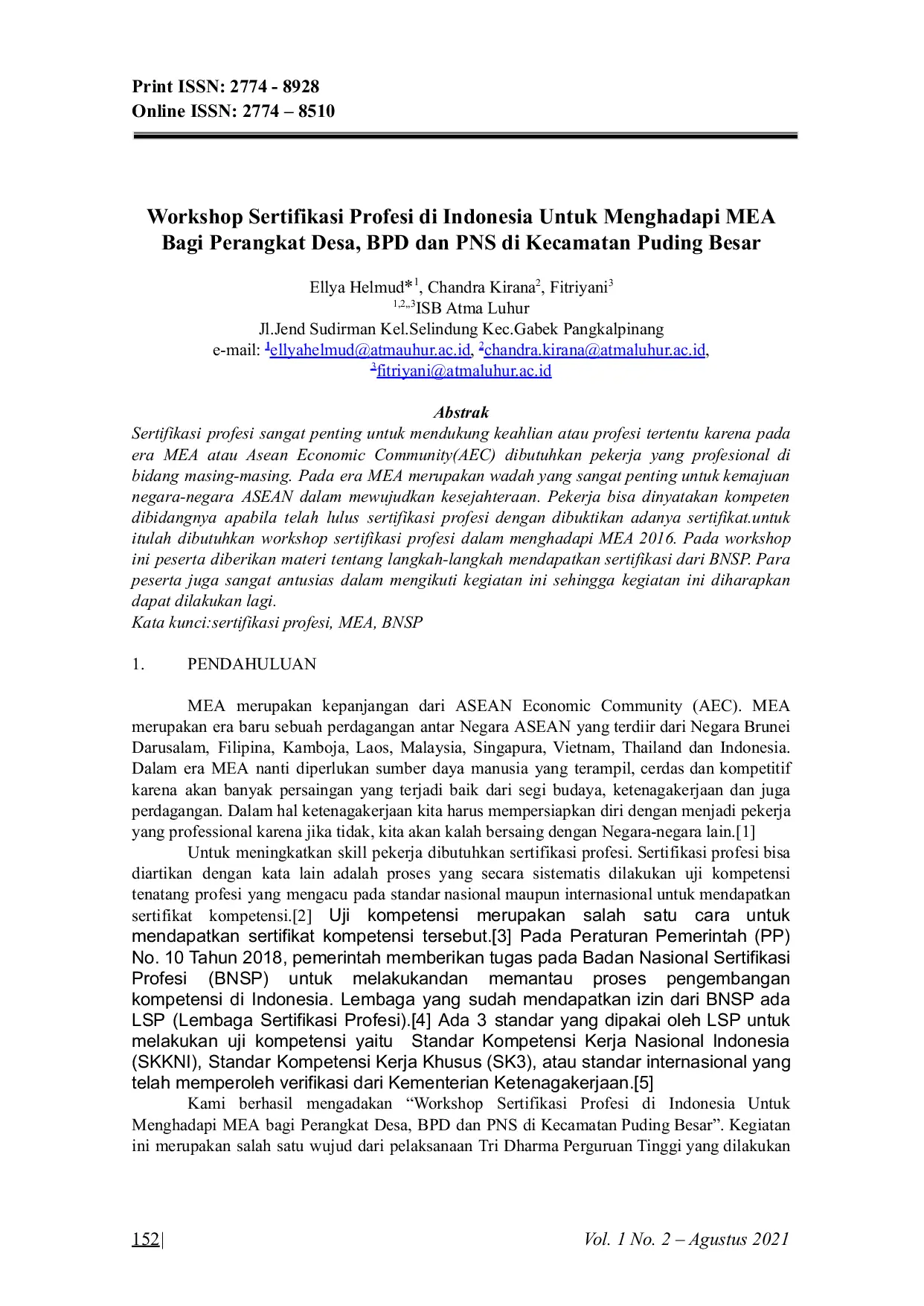 JURIS Workshop Sertifikasi Profesi di Indonesia Untuk Menghadapi MEA Bagi Perangkat Desa BPD dan PNS di Kecamatan Puding Besar