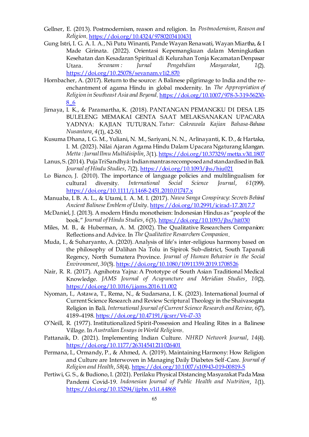 JURIS Description Of The Tatwa Kusumadewa Contents As Guidelines Of Pinandita In Hindu Religious Ceremonies