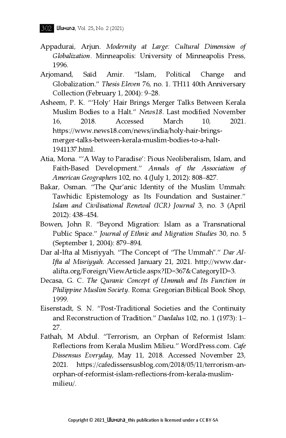 juris Ummah Imaginations in Plural Kerala Being International in the Traditional Way