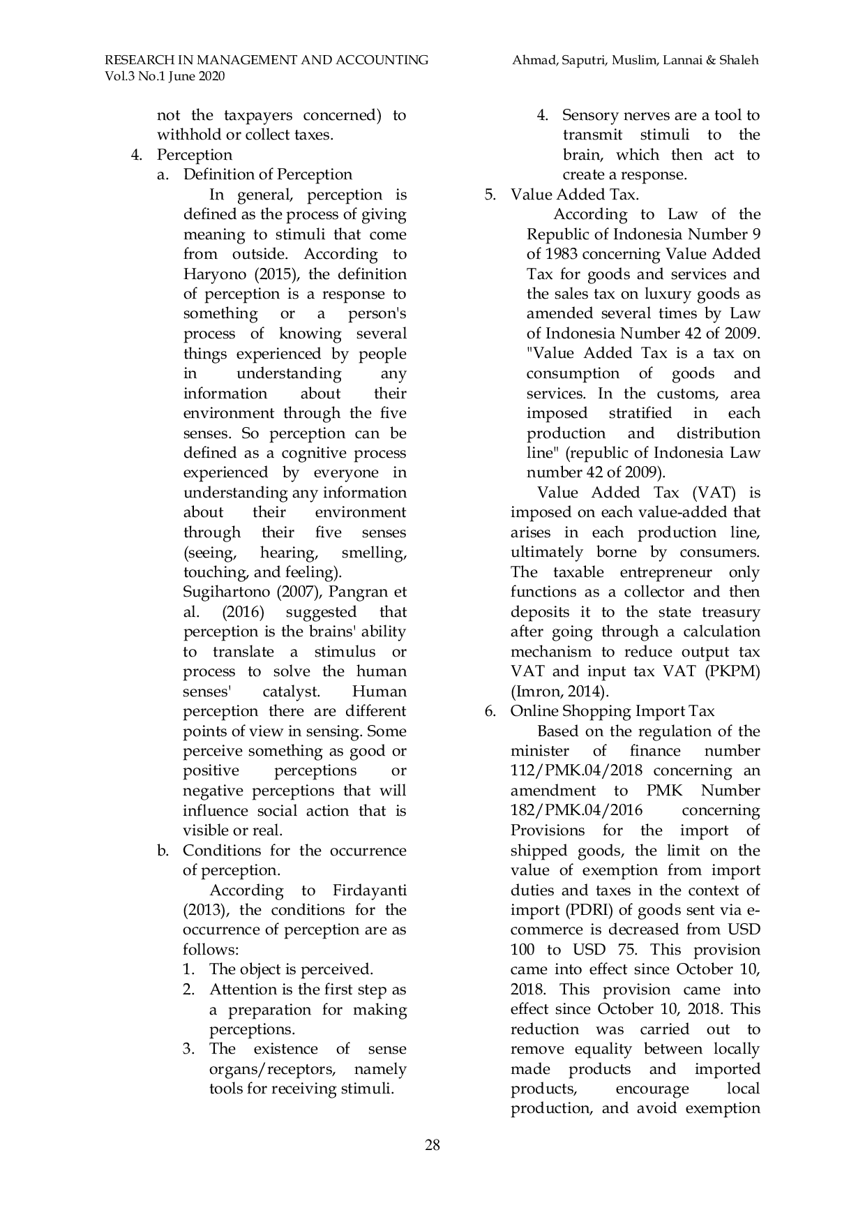 JURIS BUYERS PERCEPTION OF THE IMPACT OF THE LATEST REGULATION ON IMPORTED GOODS TAX V E COMMERCE