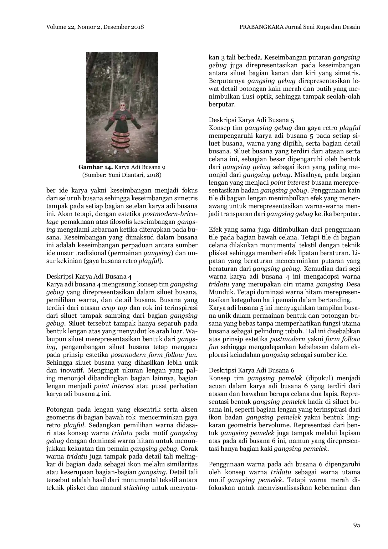 JURIS Representasi Gangsing Pada Busana Wanita Retro Playful