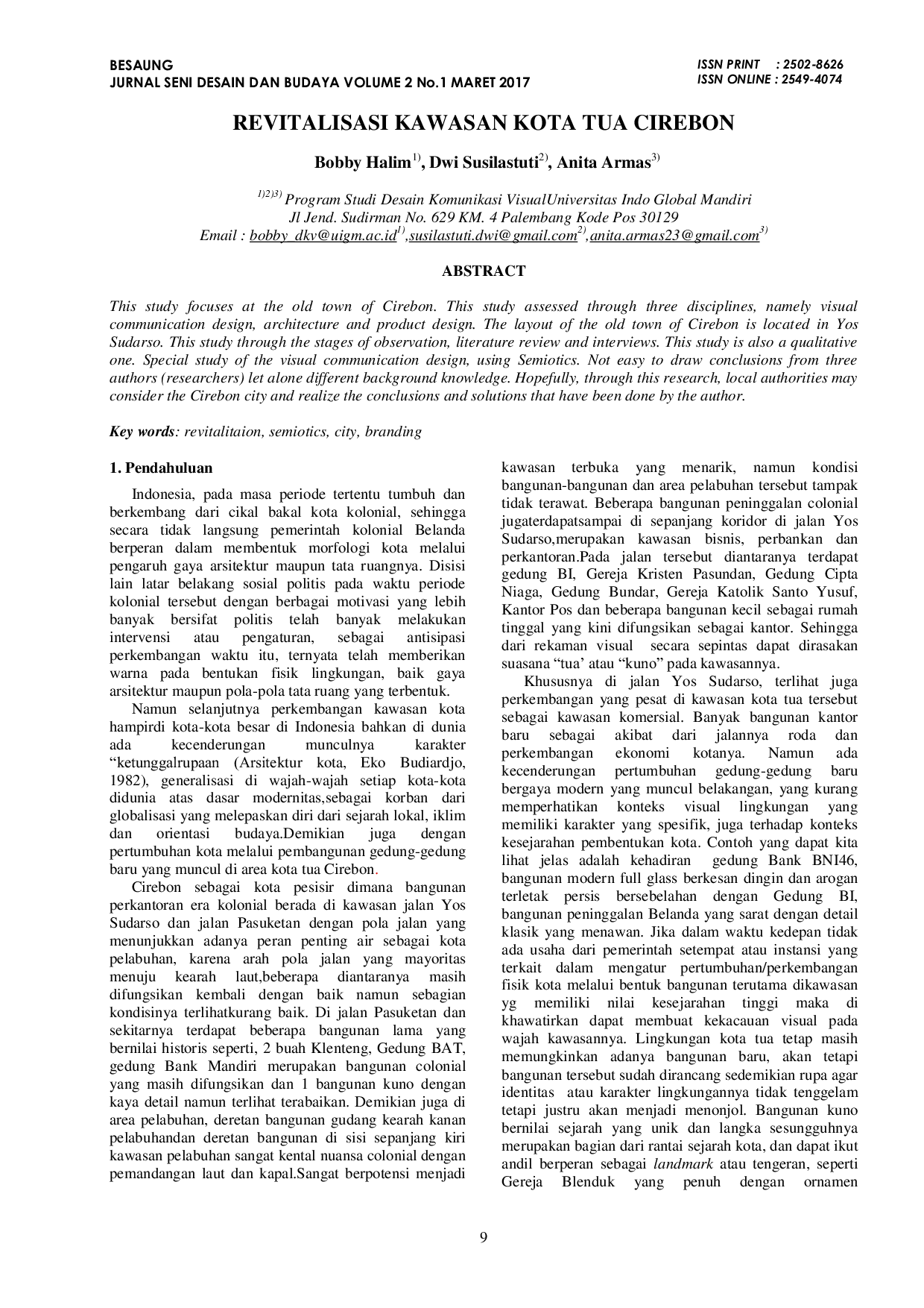 JURIS Revitalisasi Kawasan Kota Tua Cirebon