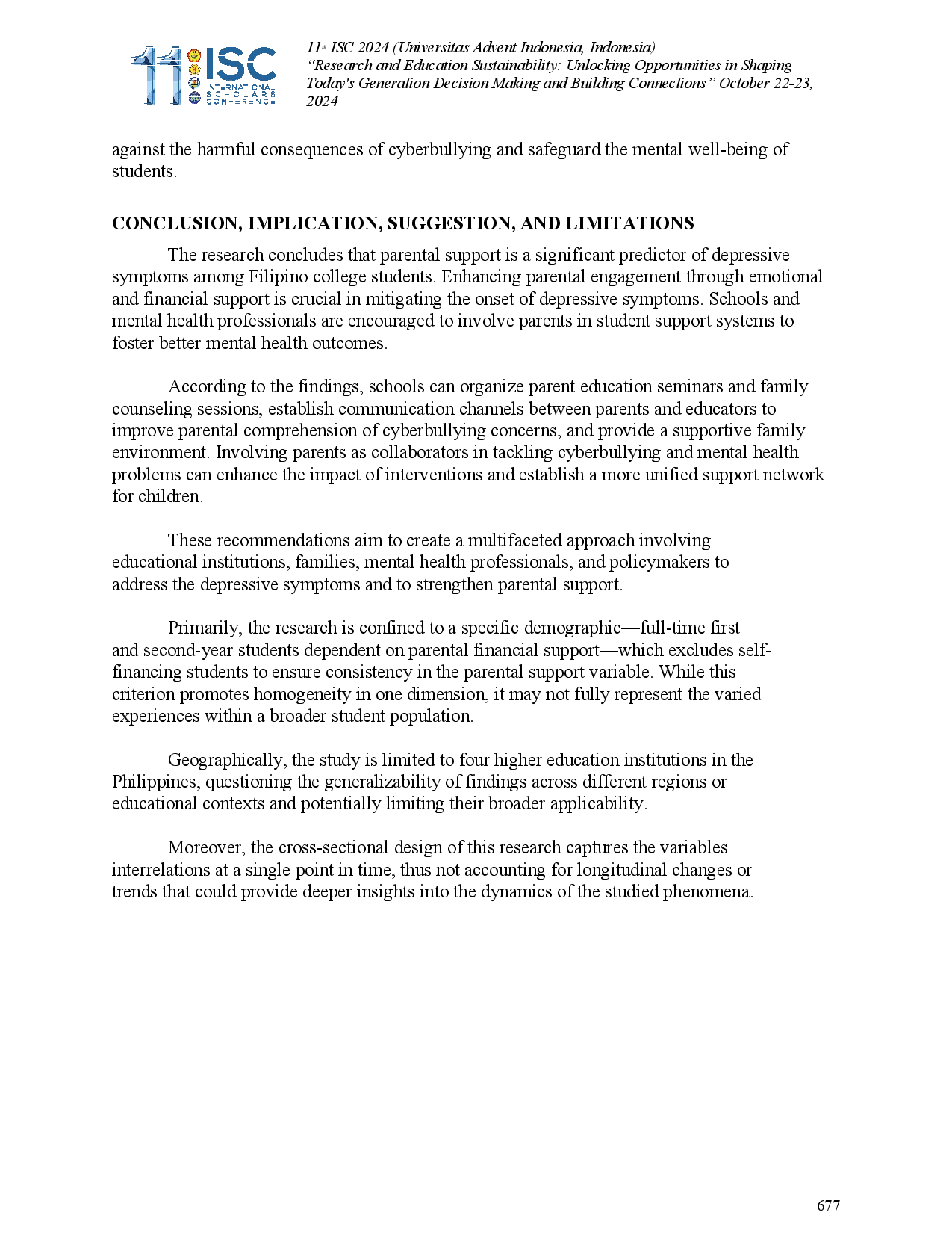 juris Parental Support as a Predictor of Depressive Symptoms among Filipino College Students