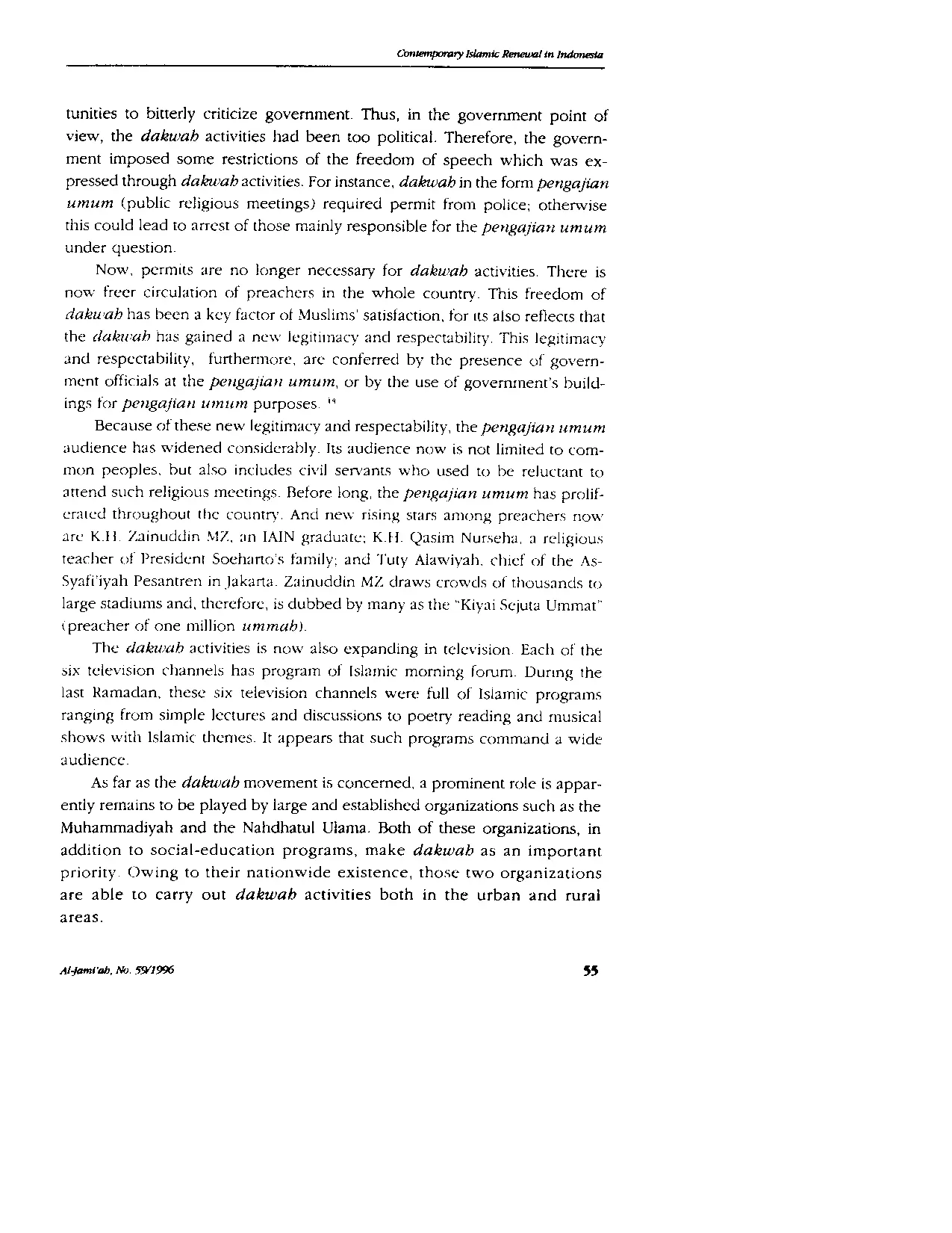 JURIS Eontemporary Islamie Renewal in Indonesia