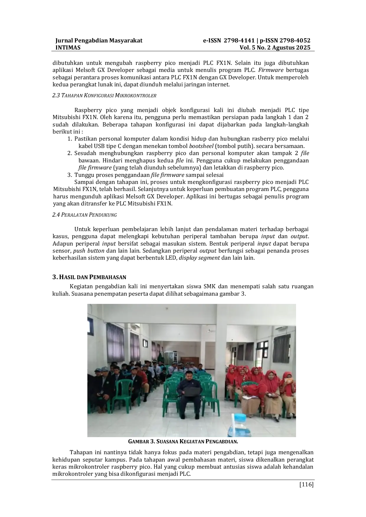 JURIS Sosialisasi Dan Praktik Konfigurasi Plc Berbasis Raspberry Pico Dalam Pembelajaran Otomasi Di Smk