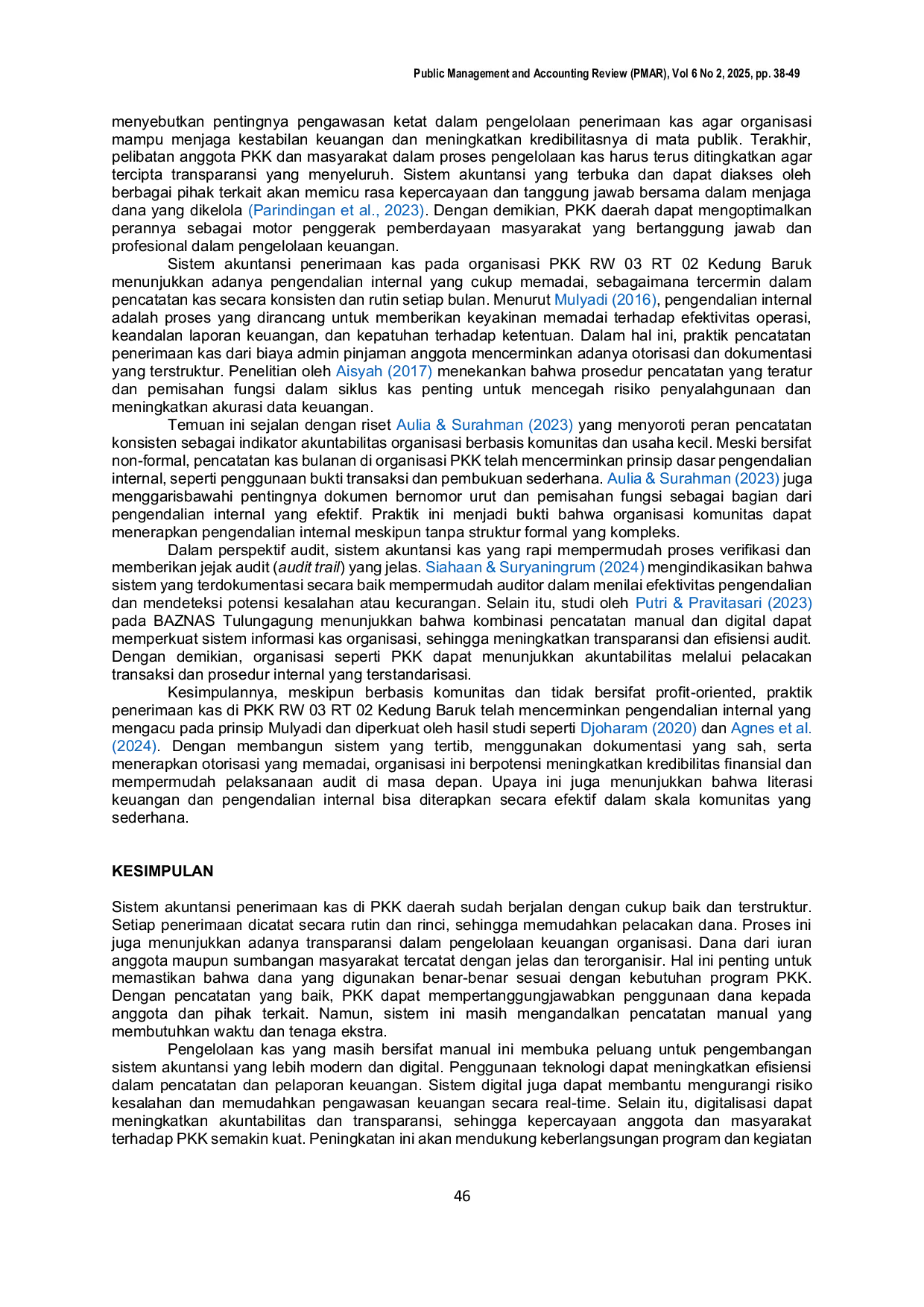JURIS Analisis Sistem Akuntansi Penerimaan Kas pada PKK RT 02 RW 03 Daerah Kedung Baruk Surabaya Timur Jawa Timur