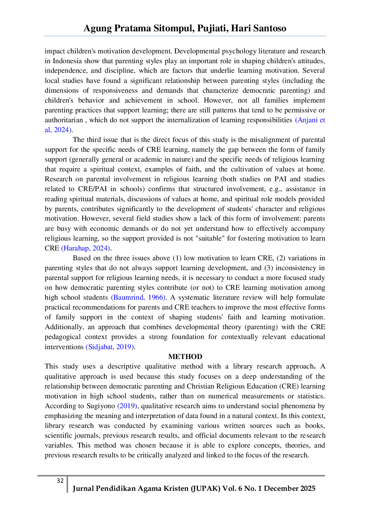 JURIS Analysis Of Democratic Parenting Styles Related To Cre Learning Motivation In High School Students