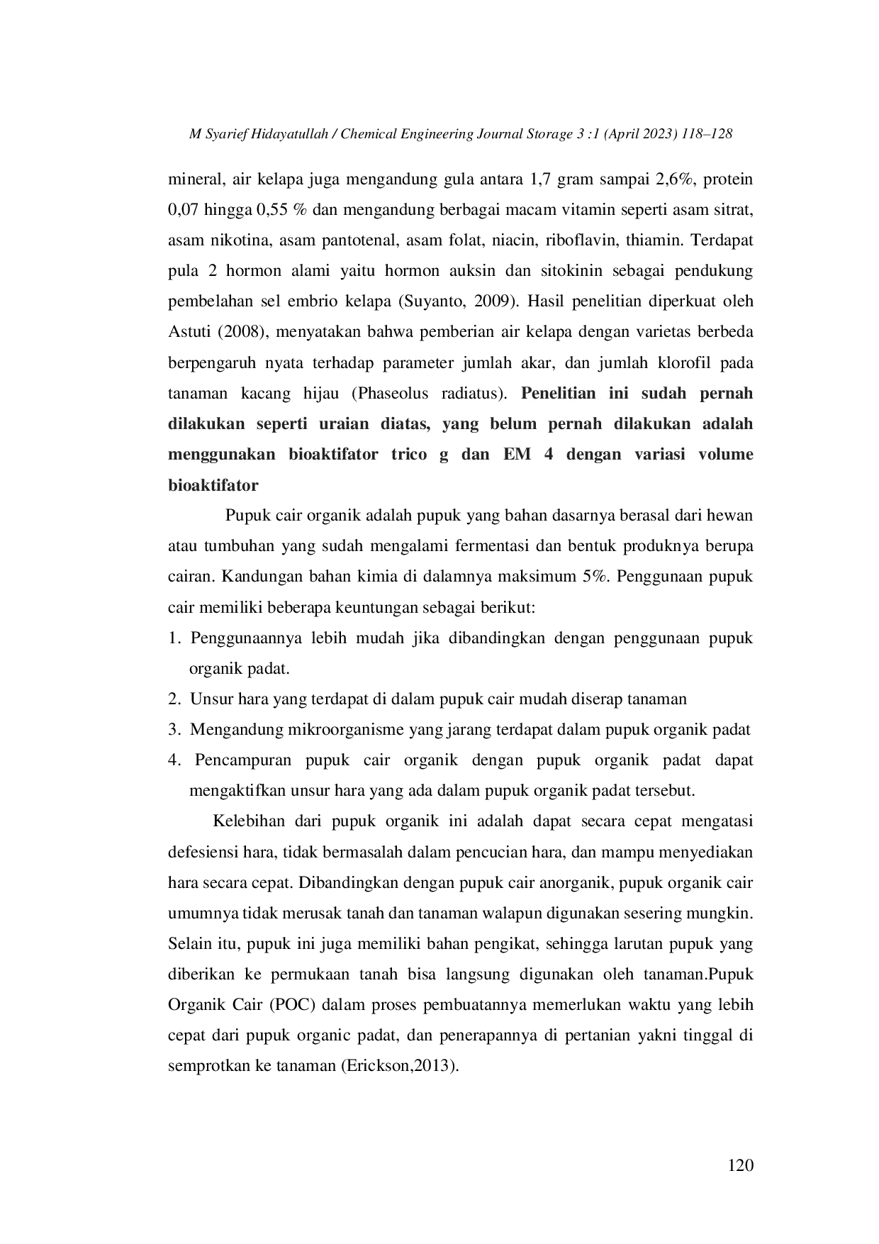 JURIS Pembuatan Pupuk Cair Menggunakan Air Kelapa Tua Dan Buah Nanas Busuk Dengan Bioaktifator EM4 Dan TRICO