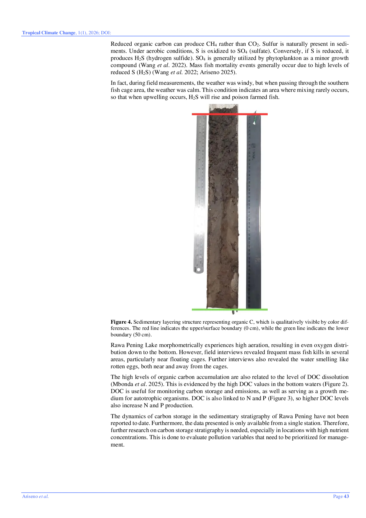 JURIS Vertical and Horizontal Distribution of Aquatic Nutrient Concentrations and Sedimentary Organic Carbon in Rawa Pening Lake Indonesia