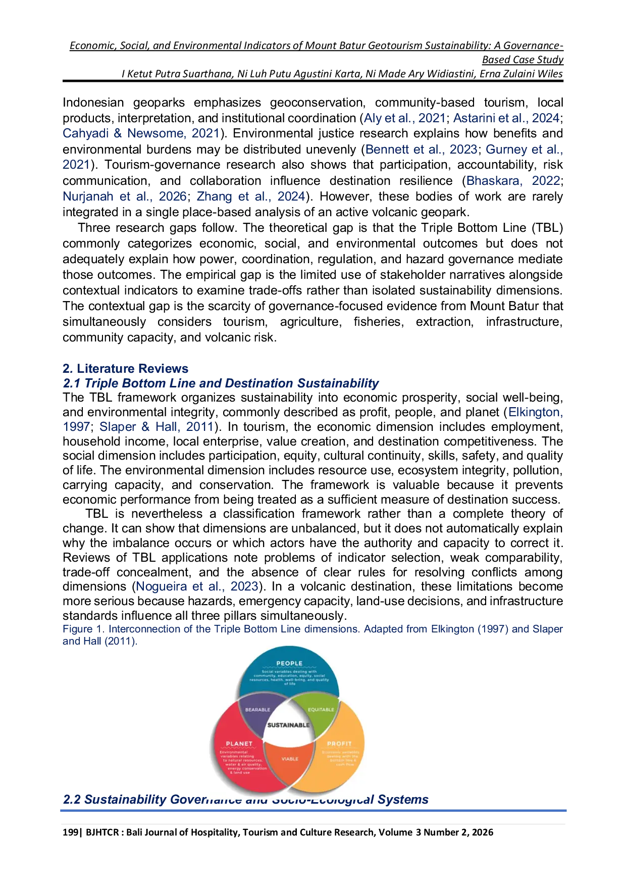 JURIS Economic Social Environmental Measurements as Indicators of the Sustainability of the Kintamani Tourist Destination
