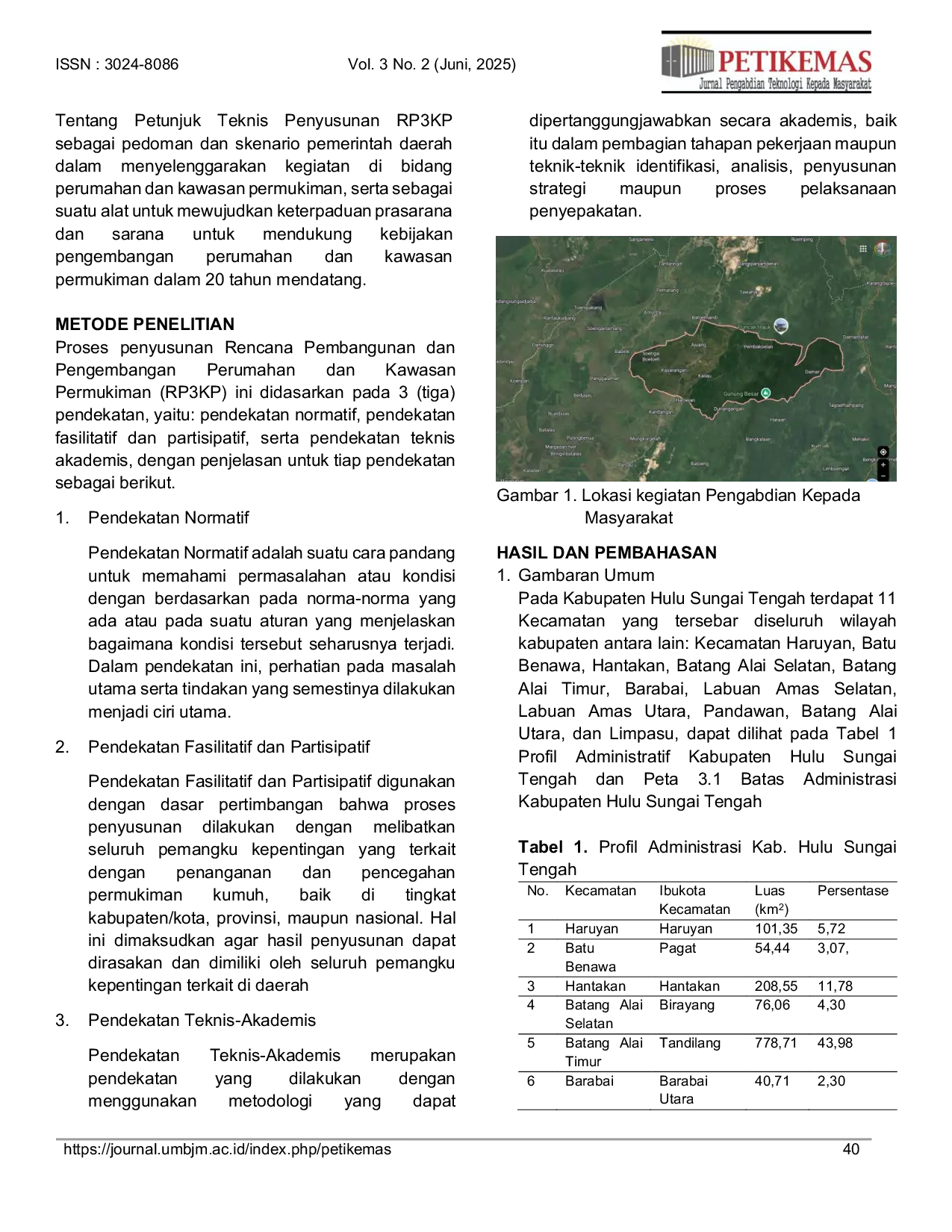 JURIS Rencana Pengembangan Perumahan dan Kawasan Permukiman RP3KP Kabupaten Hulu Sungai Tengah