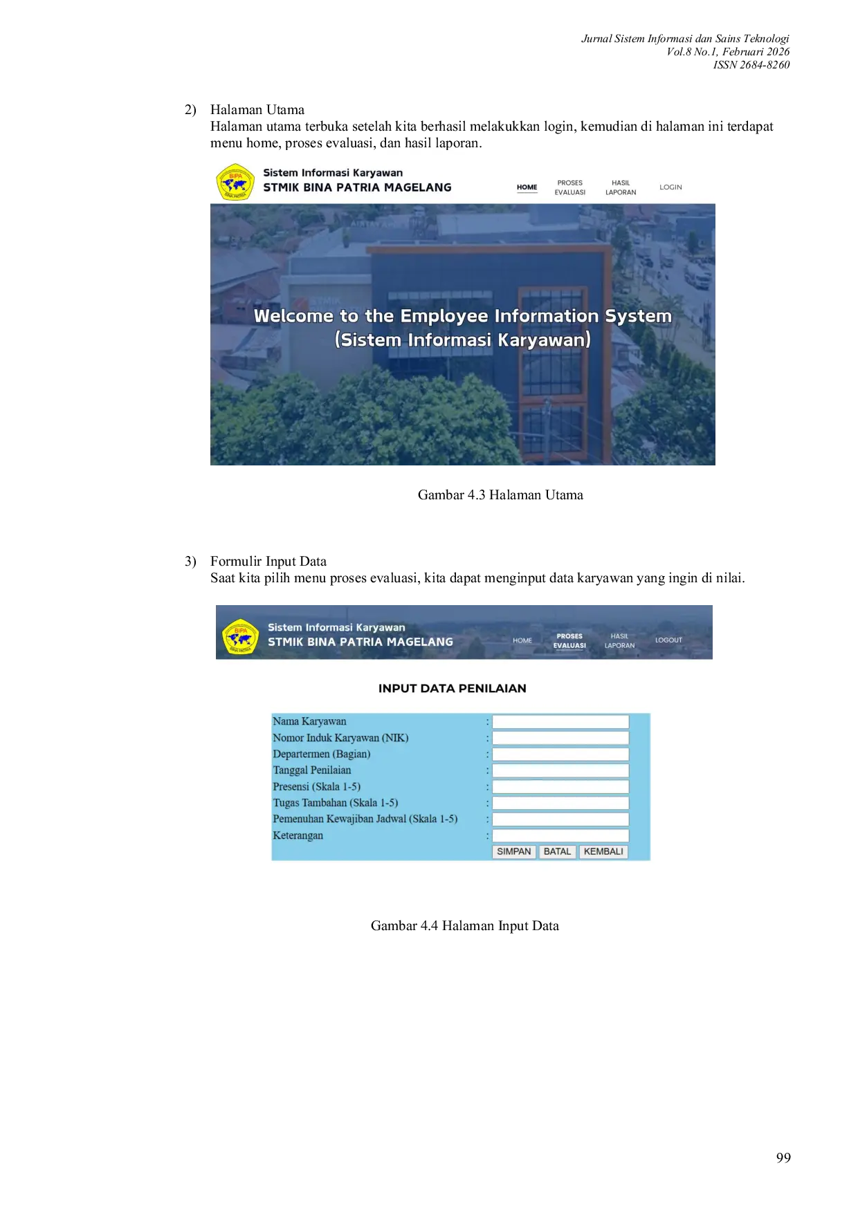 JURIS Sistem Pendukung Keputusan Penilaian Kinerja Karyawan Berbasis Web di STMIK Bina Patria Menggunakan Metode TOPSIS