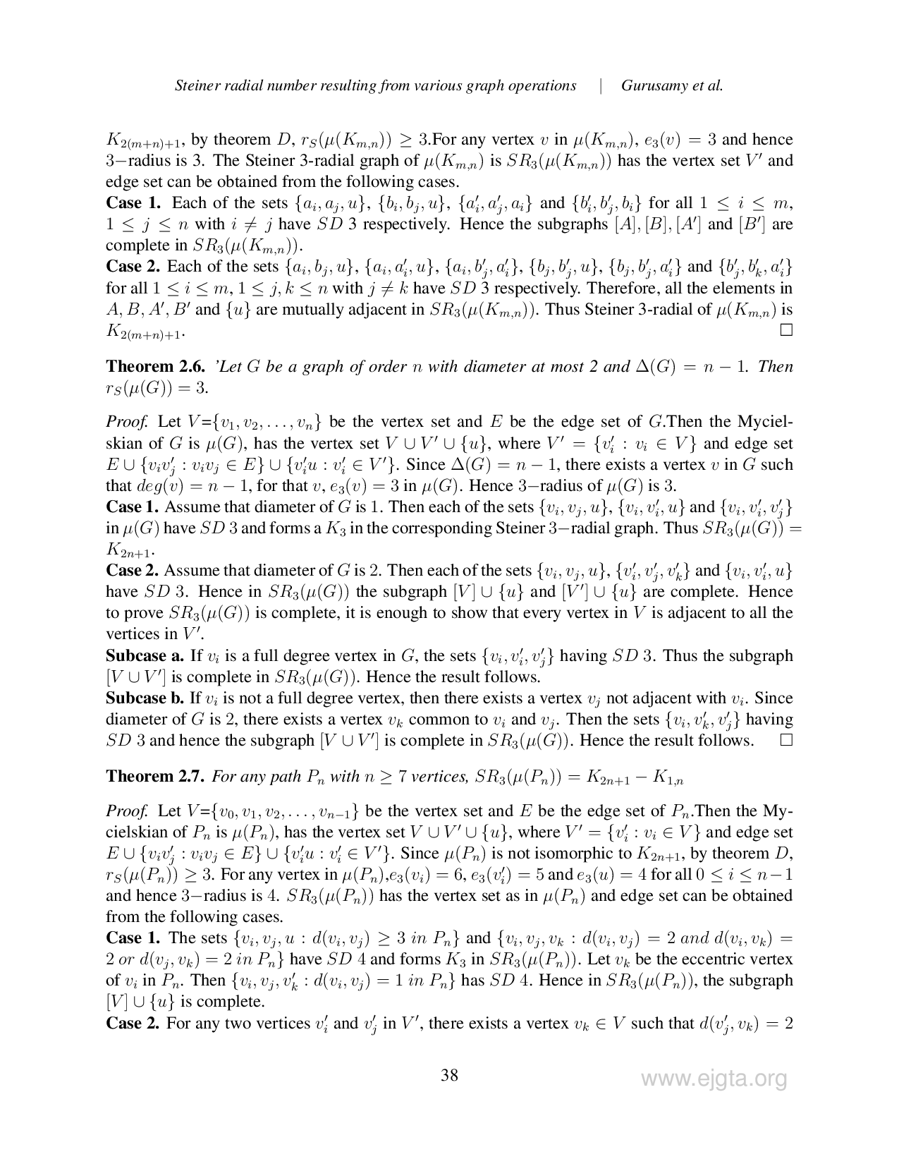 juris Steiner radial number resulting from various graph operations