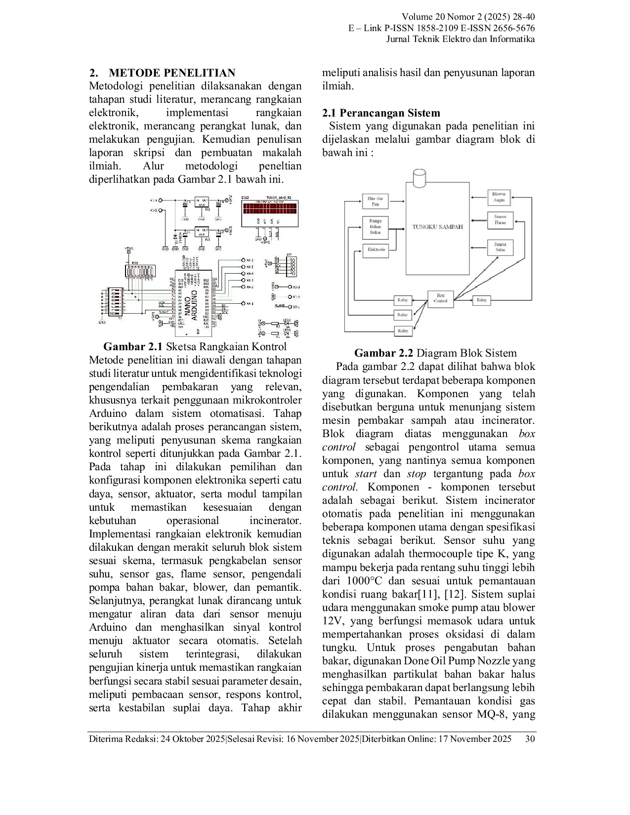 JURIS Rancang Bangun Mesin Pembakaran Sampah Otomatis Berbasis Arduino Dengan Filter Asap