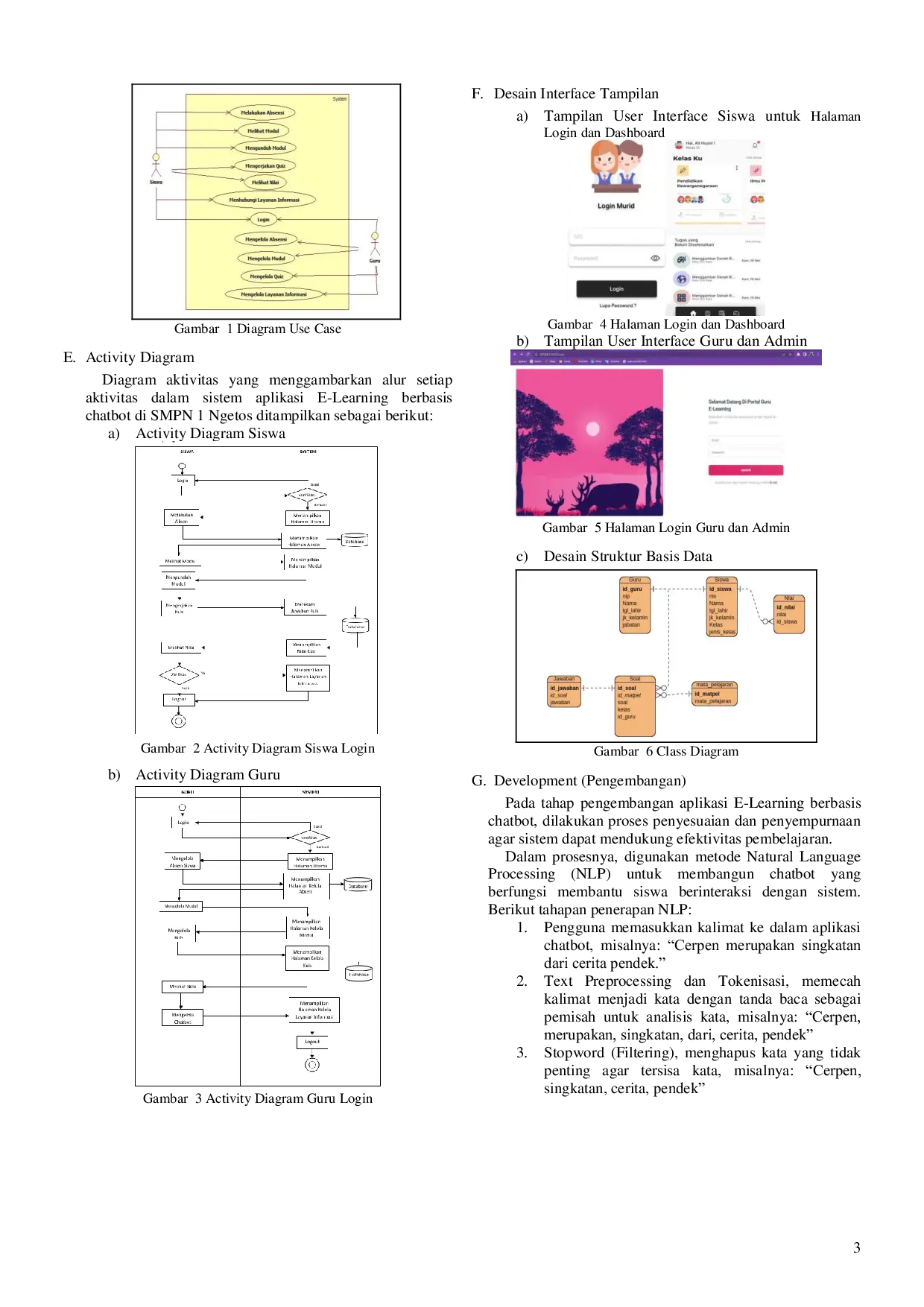 JURIS PERANCANGAN DAN PEMBUATAN APLIKASI E LEARNING DENGAN METODE NATURAL LANGUAGE PROCESSING PADA CHATBOT SEBAGAI MEDIA PEMBELAJARAN PADA SMPN 1 NGETOS Integrasi Teknologi Kecerdasan Buatan dalam Aplikas