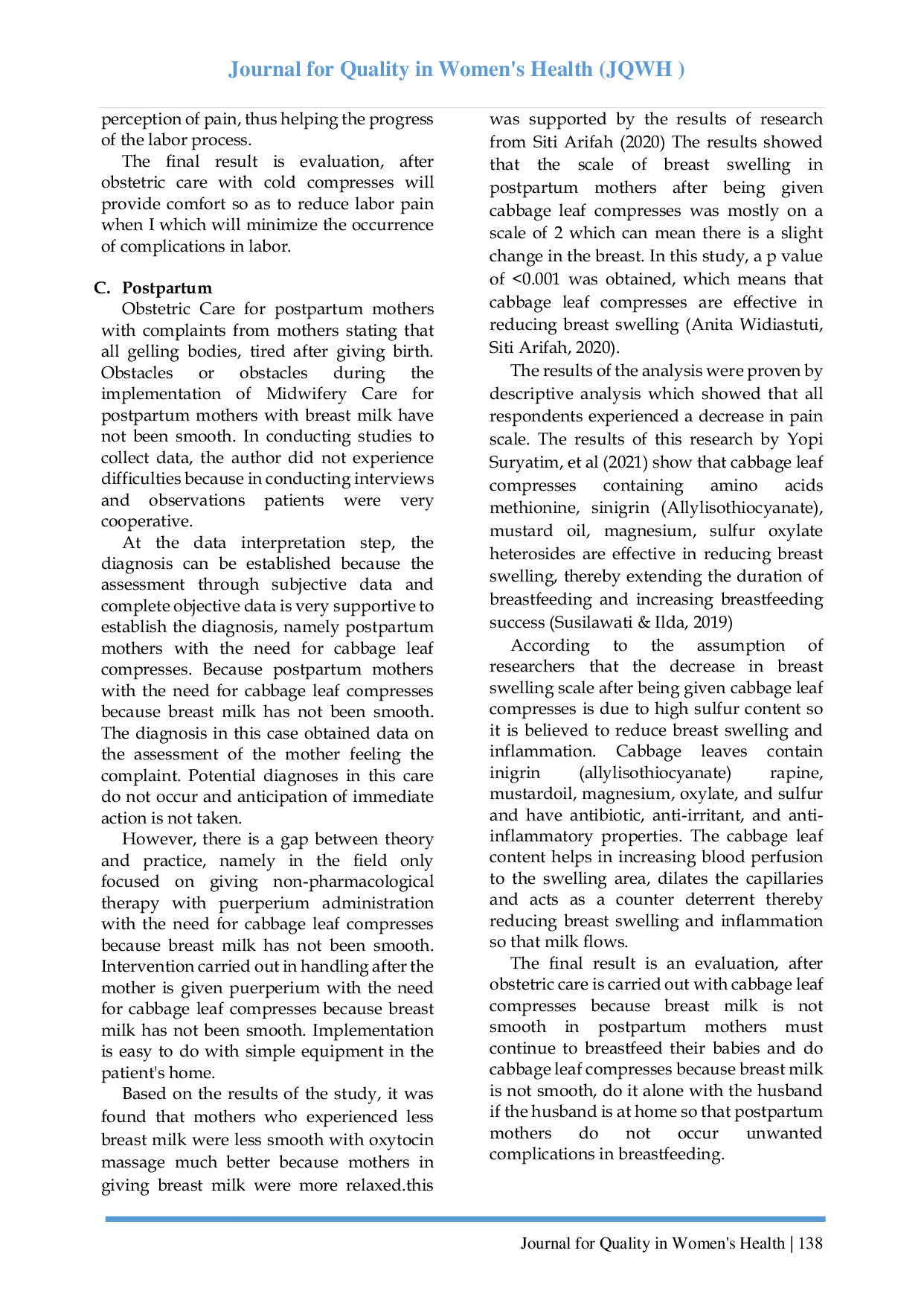 JURIS The Continuity Of Care From Pregnancy To Newborn For Mrs Fr At Public Health Welahan I Jepara