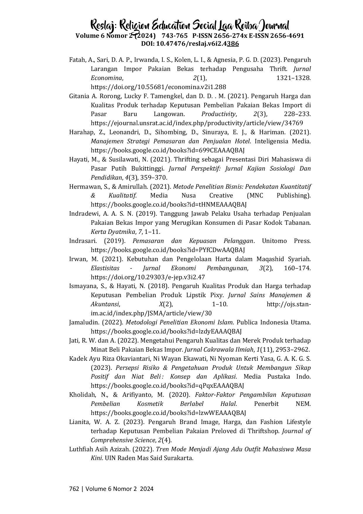 juris Determinan Keputusan Pembelian Pakaian Bekas Impor