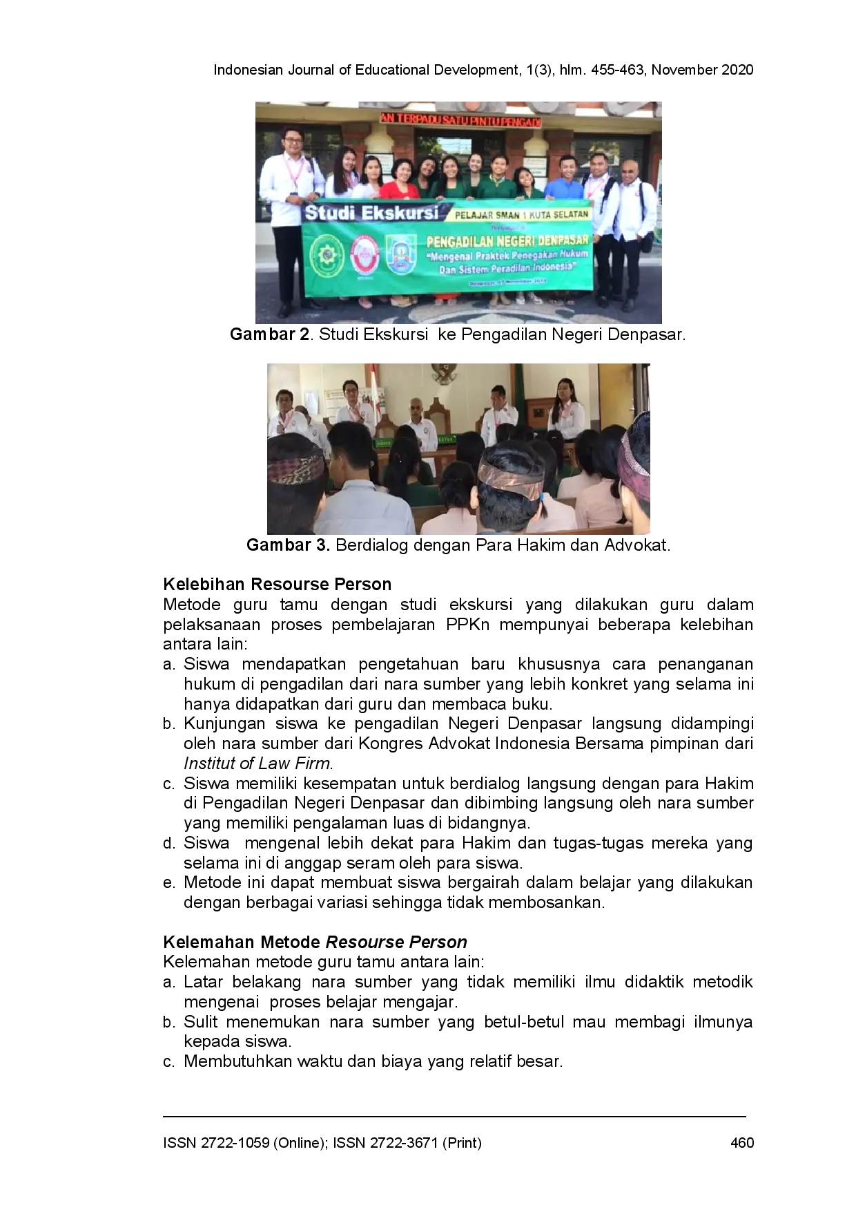 juris Meningkatkan aktivitas dan hasil belajar PPKn menggunakan metode guru tamu studi ekskursi