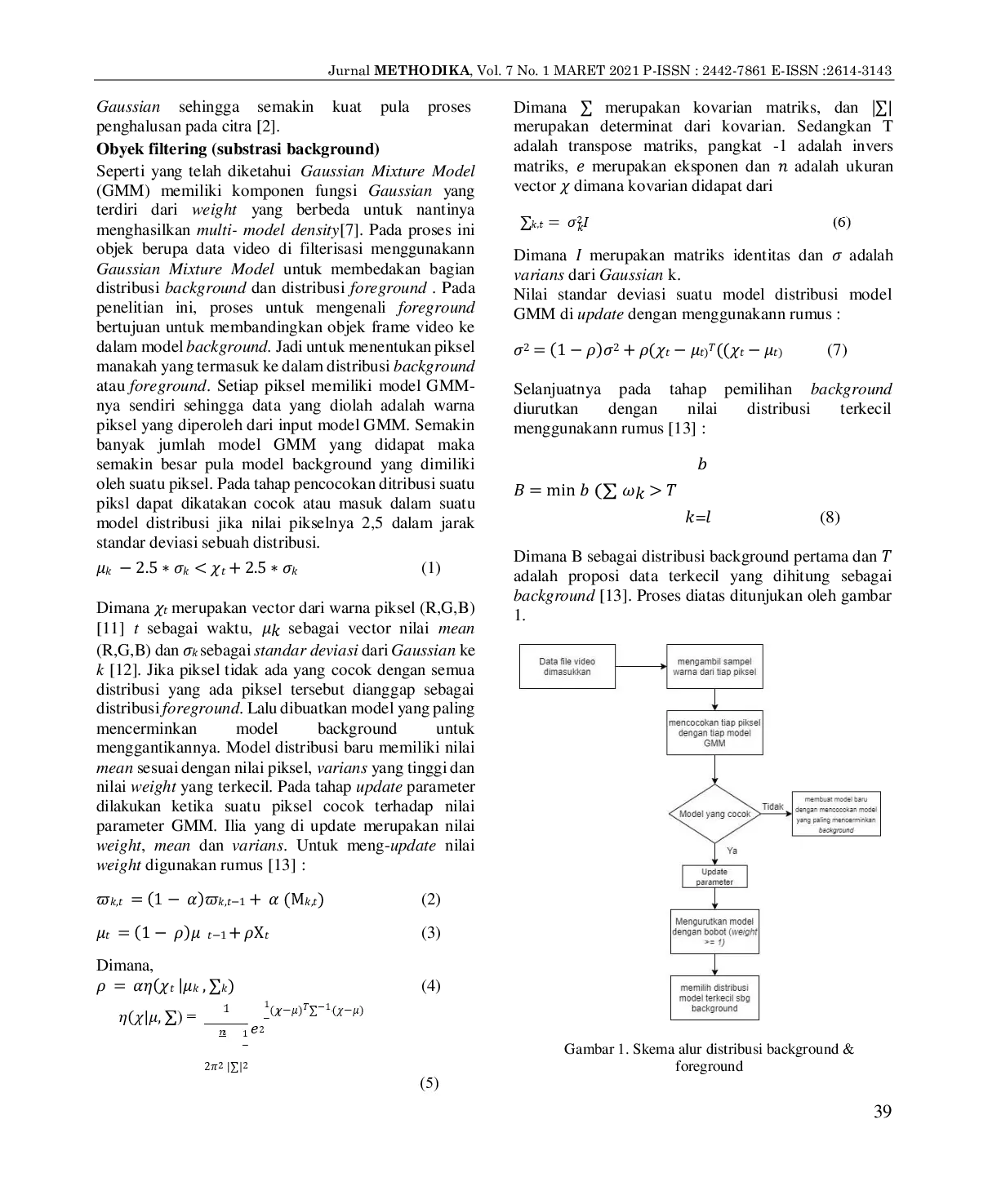 JURIS Deteksi Jumlah Kendaraan Dengan Algoritma Gaussian Mixture Model Di Area Jalan Raya