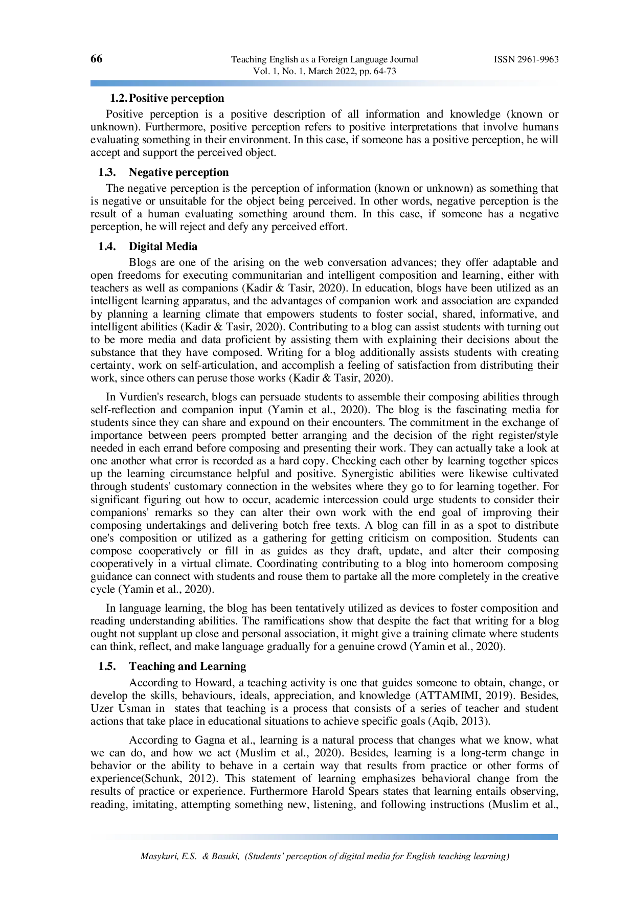 JURIS Students perception of digital media for English teaching learning