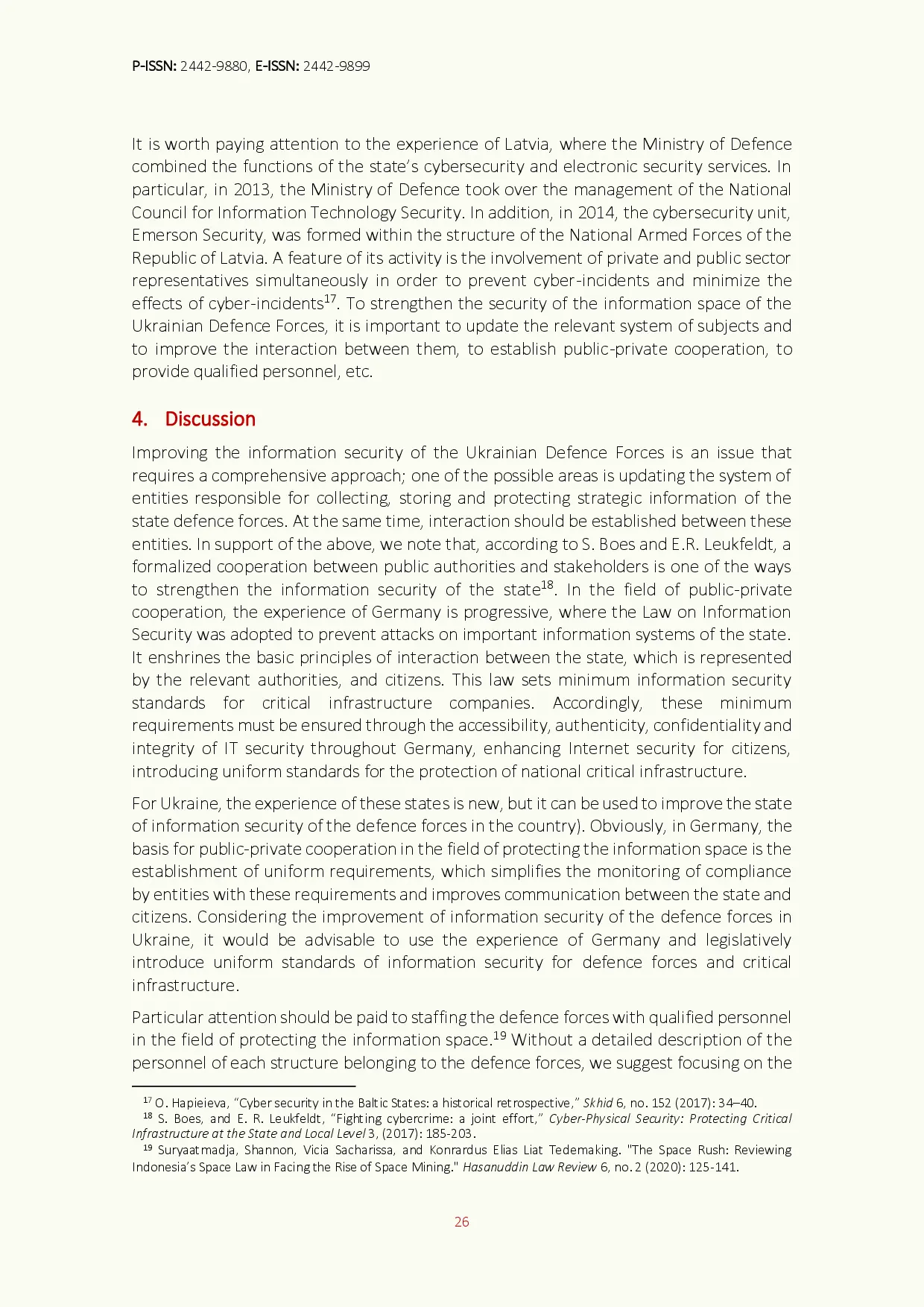 juris Prospects and Current Status of Defence Information Security in Ukraine