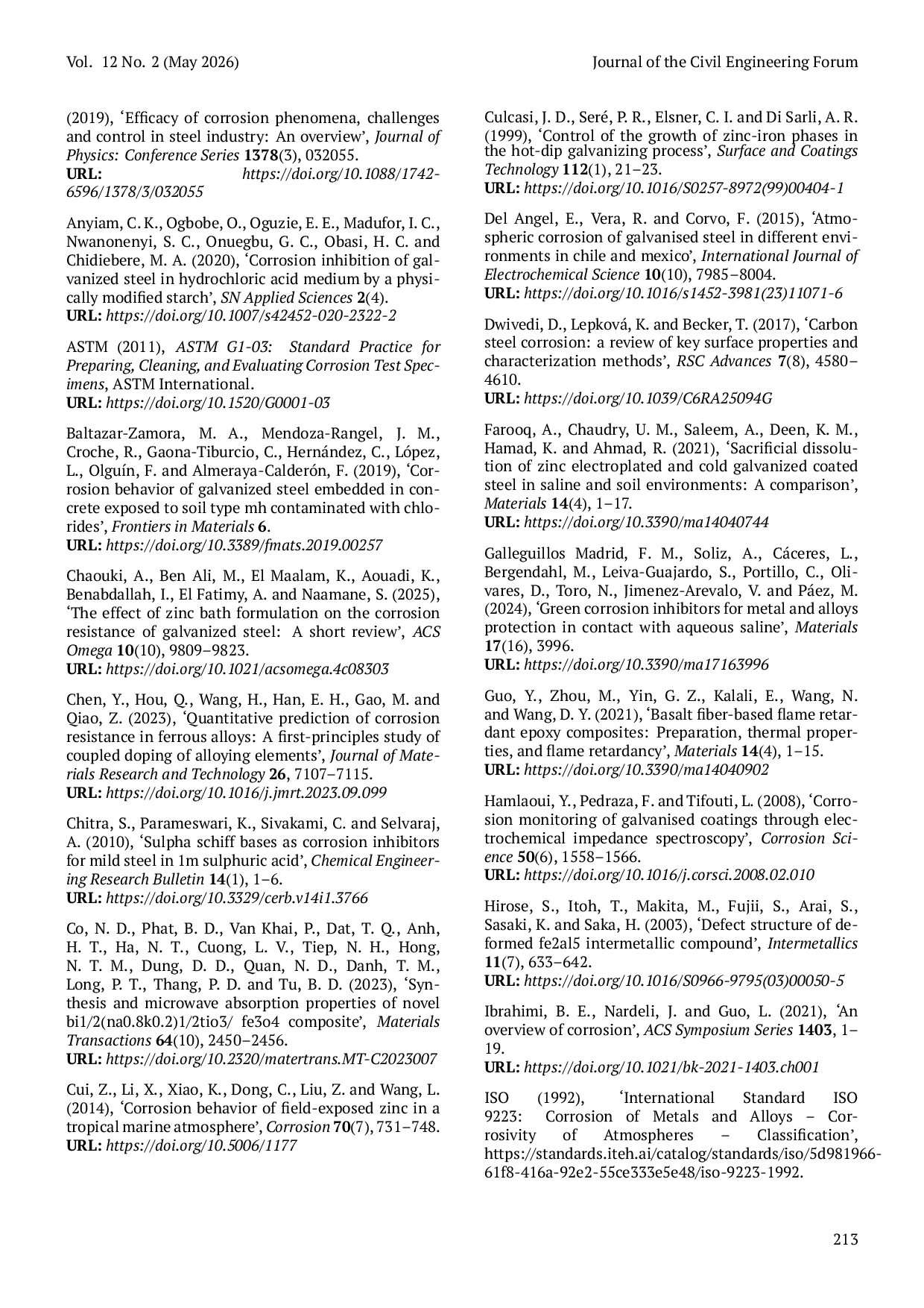 JURIS Types Mechanisms and Efficiency Rate of Galvanized Steel as Corrosion Protection in Atmospheric Corrosion A Systematic Review