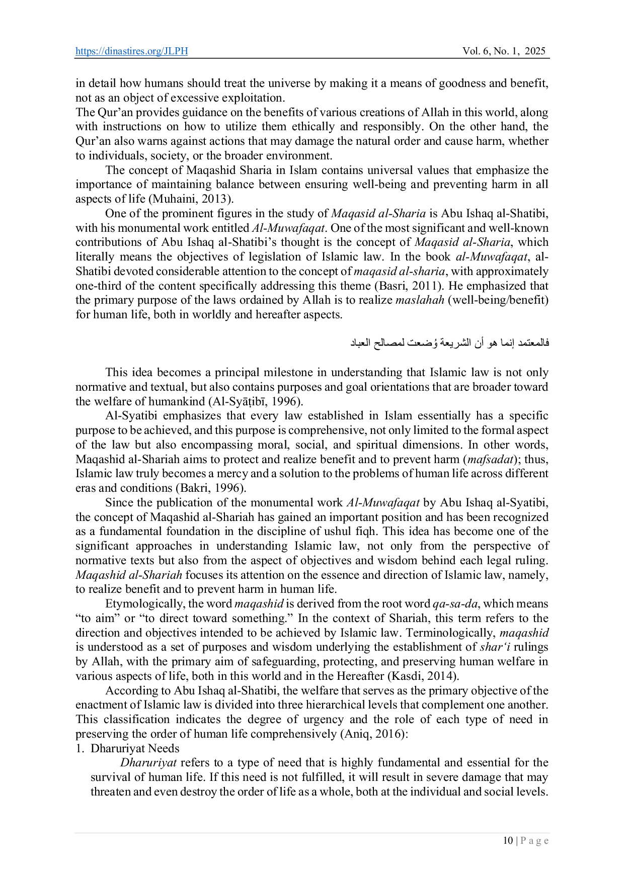 JURIS Implementation of Law Number 8 of 1999 on Consumer Protection in Online Buying and Selling Practices A Maqashid Shariah Perspective