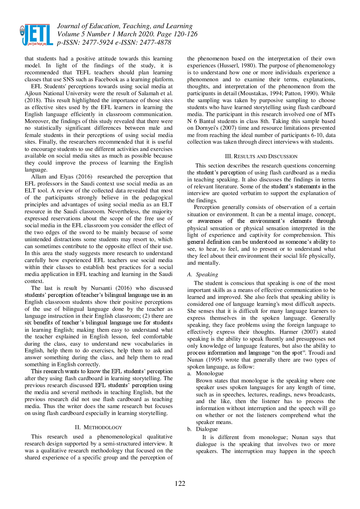 juris Learning Speaking Using Flash Cardboard English as a Foreign Language Students Perception