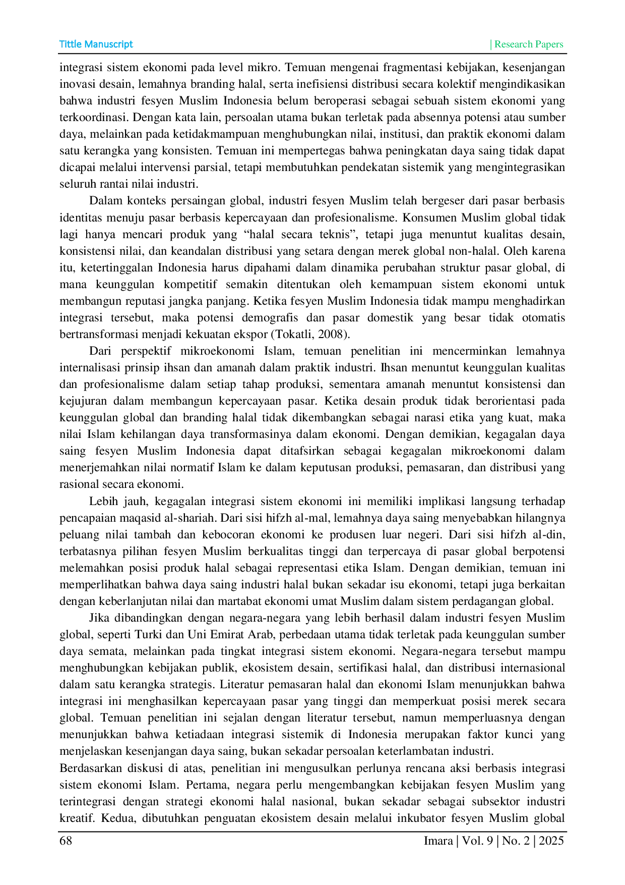 JURIS Mengapa Fesyen Muslim Indonesia Tertinggal di Pasar Global Analisis Mikroekonomi Islam atas Desain Branding Halal dan Distribusi