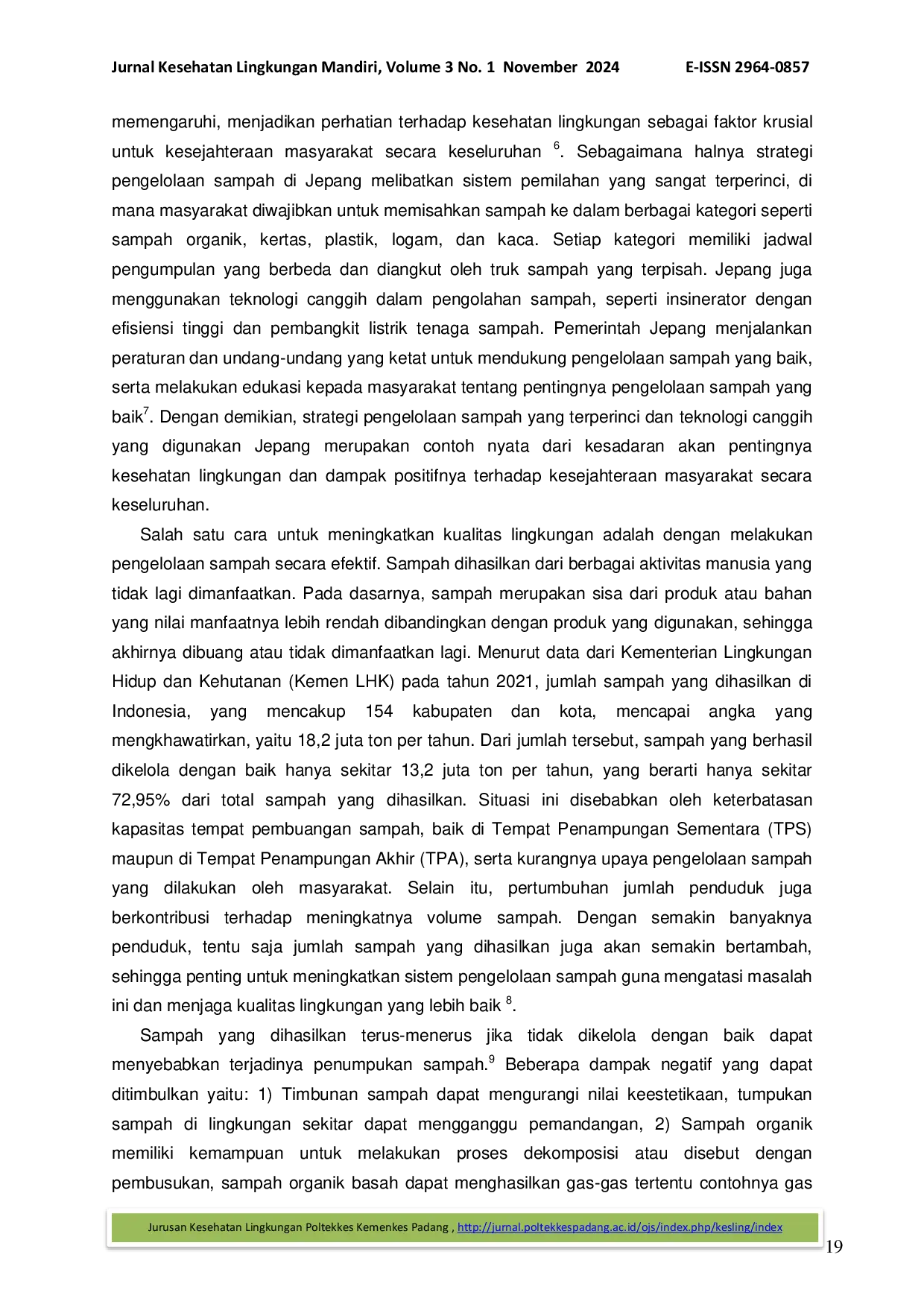 JURIS Analisis Tingkat Kepedulian Masyarakat Desa Jeladri Winongan Kabupaten Pasuruan Terhadap Kesehatan Lingkungan