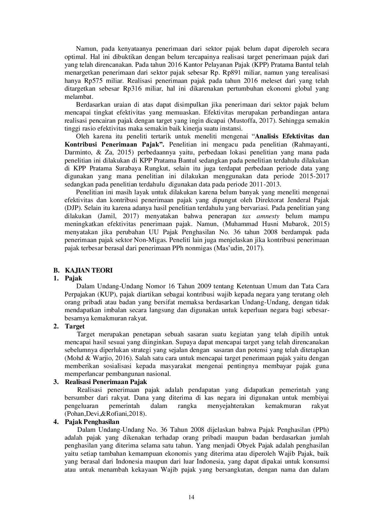 JURIS Analisis Efektivitas dan Kontribusi Penerimaan Pajak