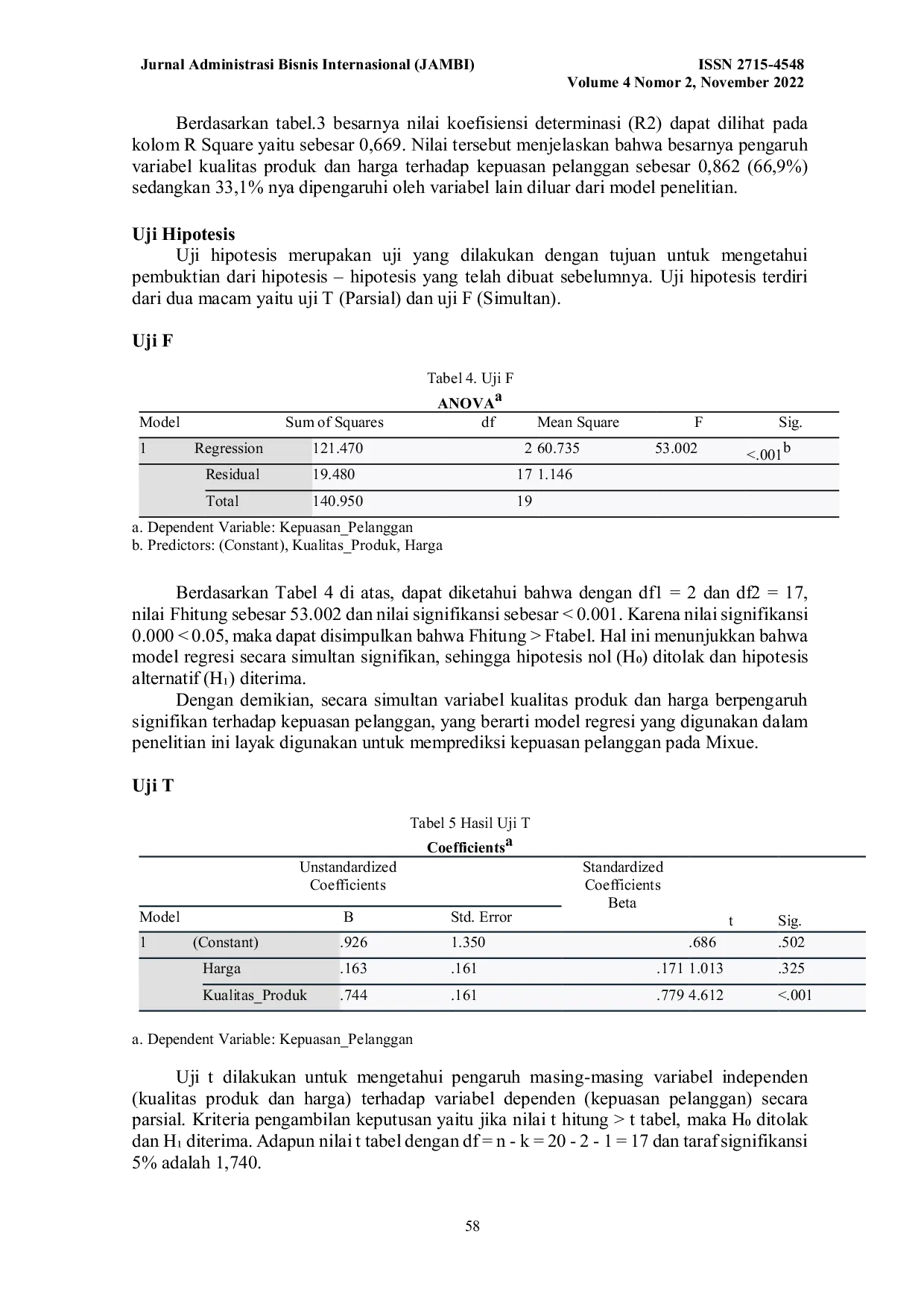 JURIS Pengaruh Kualitas Produk Dan Harga Terhadap Kepuasan Pelanggan Mixue
