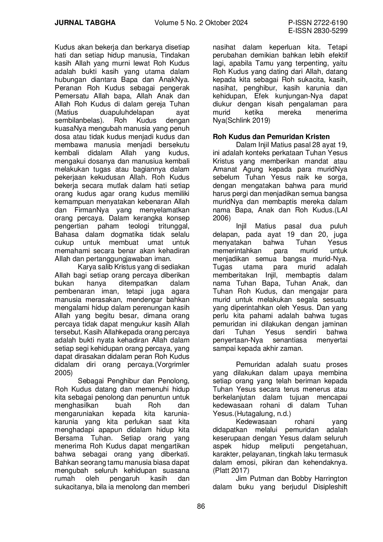 juris Berjalan dalam Hikmat Roh Kudus bagi Pemuridan Keluarga Kristen