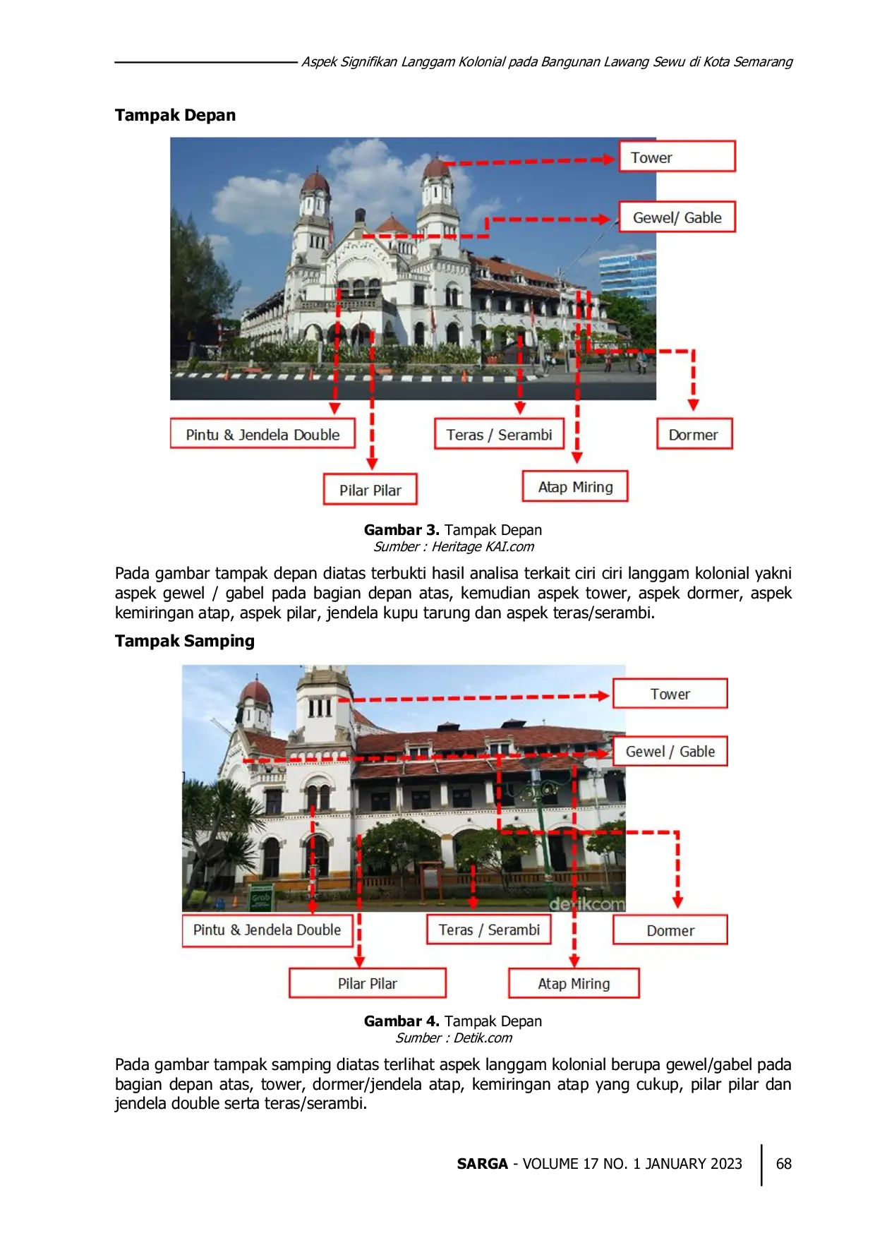 JURIS Aspek Signifikan Langgam Kolonial Bangungan Lawang Sewu di Kota Semarang