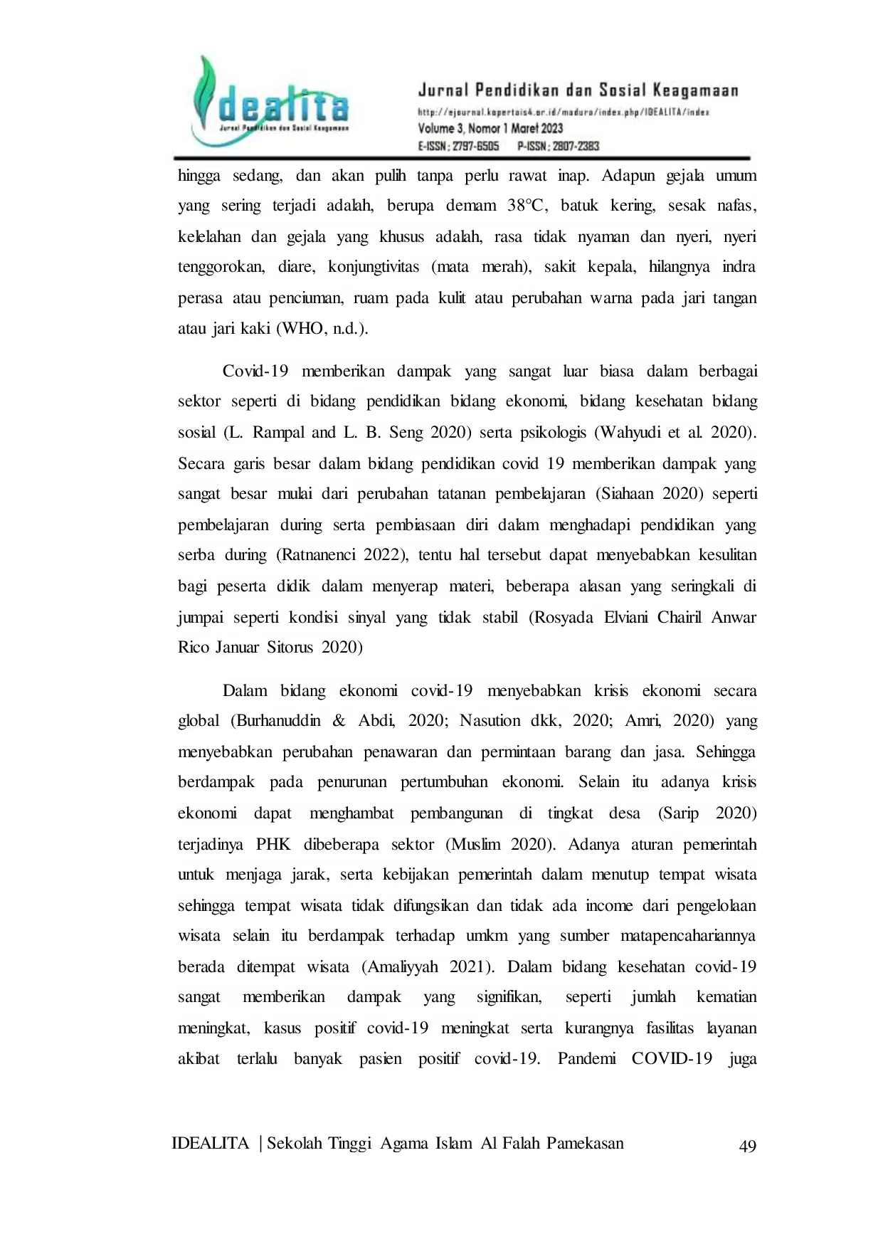 JURIS Resiliensi Masyarakat Pamekasan Madura Dalam Menghadapi Pandemi Covid 19