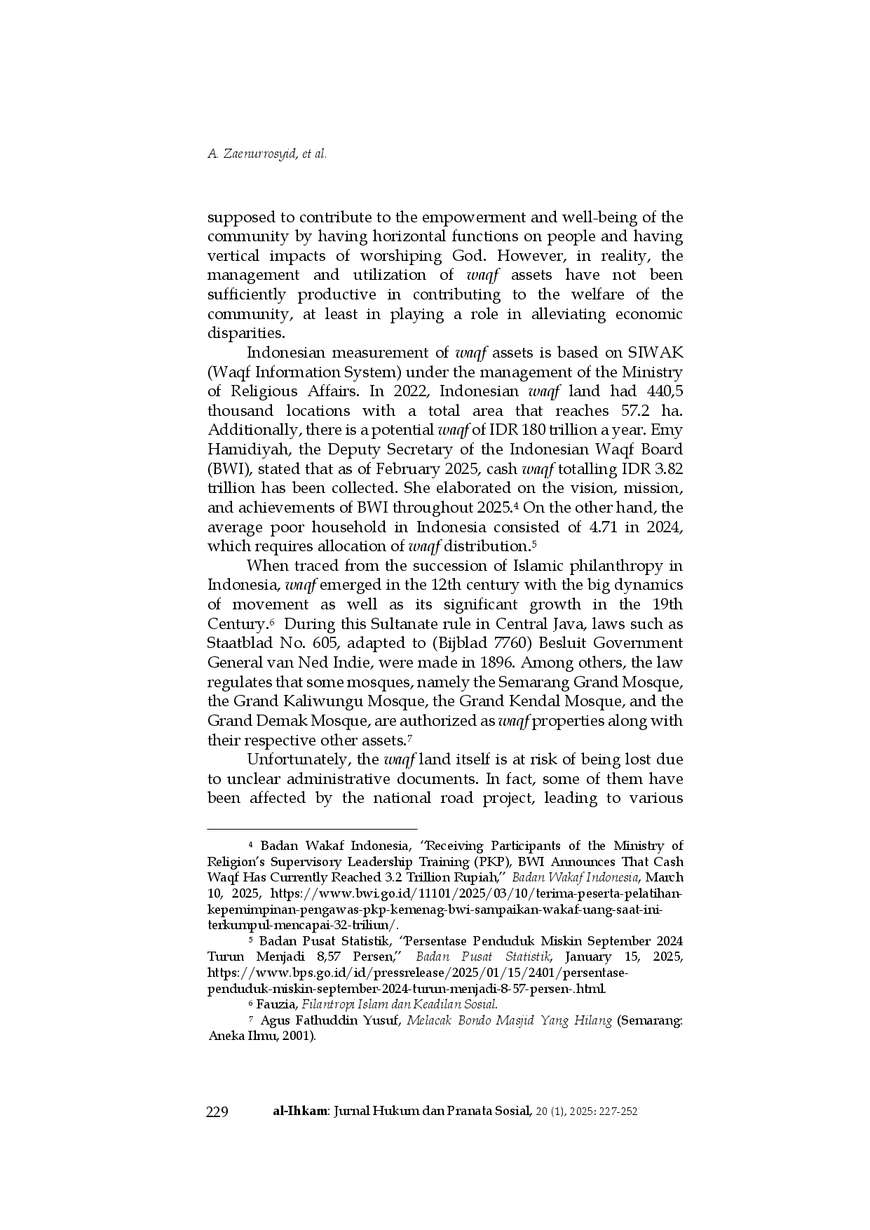 juris The Diversity of Islamic Javanese Kings Waqf Management Ruislag and Various Social Conflicts