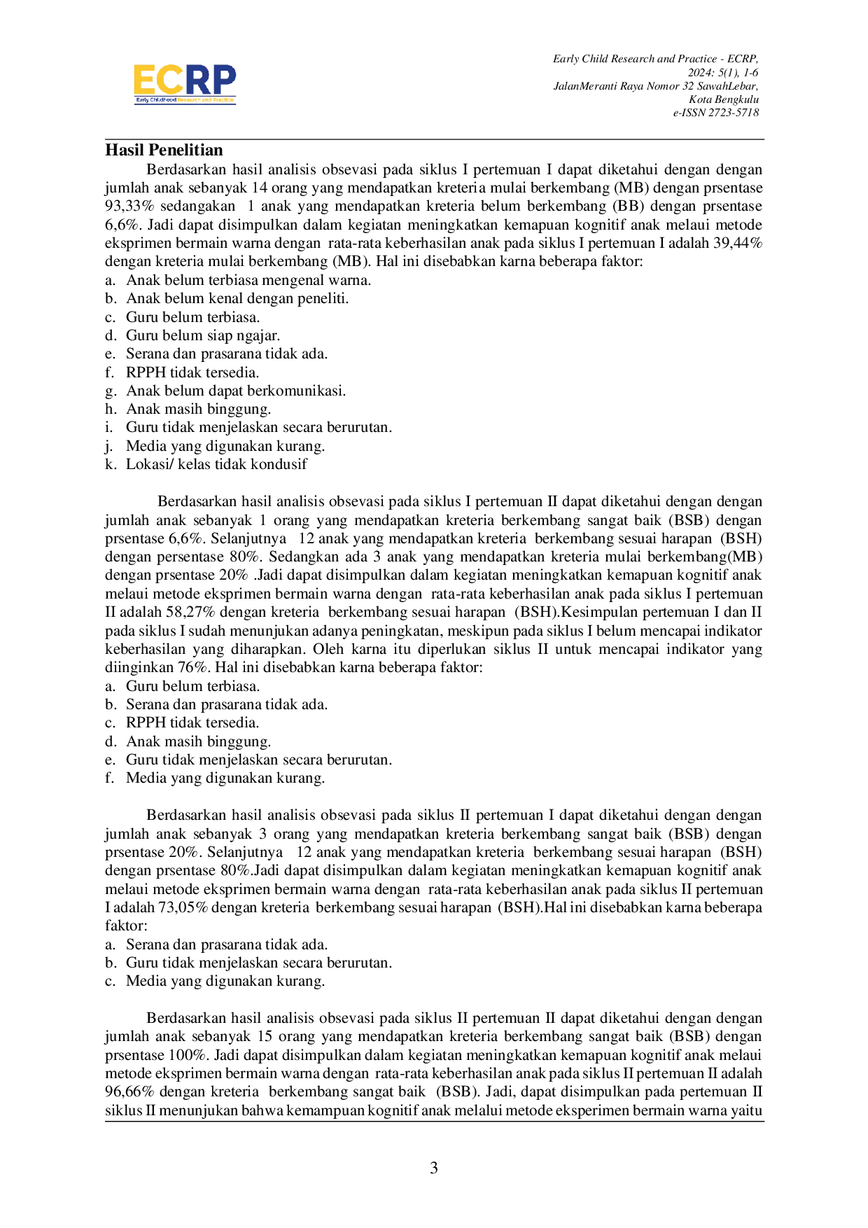 JURIS Meningkatkan Kemampuan Kognitif Anak Melalui Metode Eksperimen Bermain Warna