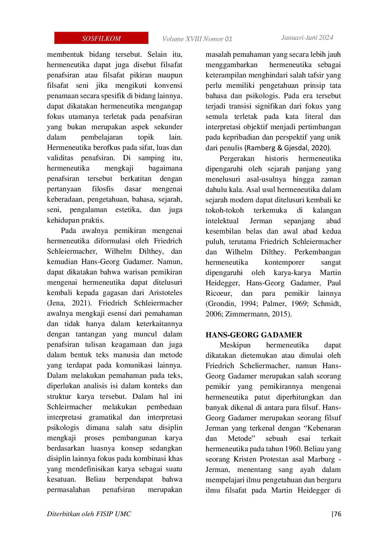 JURIS Hermeneutika Makna Dan Komunikasi Dalam Perspektif Hans Georg Gadamer