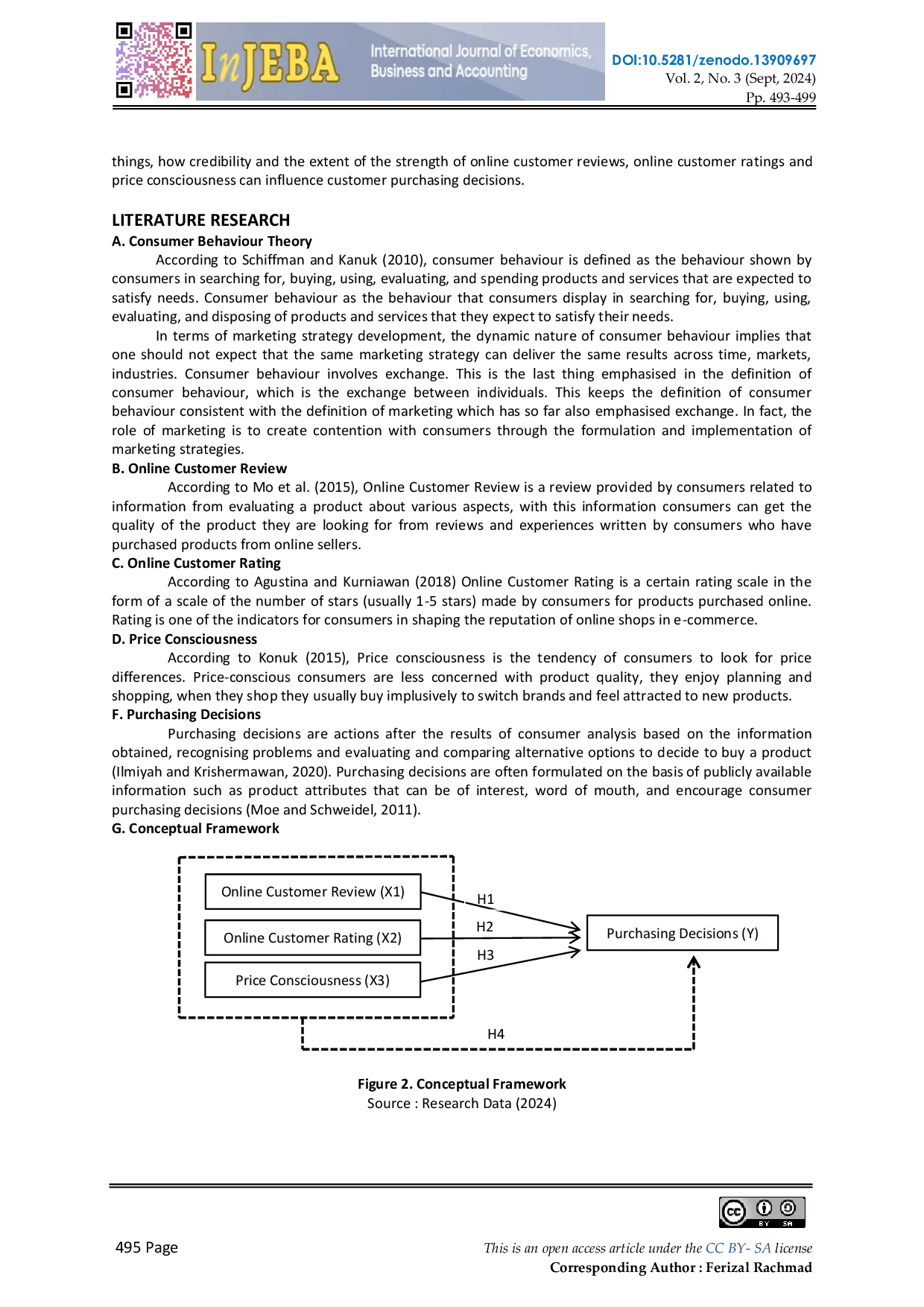 JURIS The Influence Of Online Customer Reviews Online Customer Ratings and Price Consciousness on Purchasing Decisions in Shopee E Commerce on Gen Z Sub District Binawidya Pekanbaru City